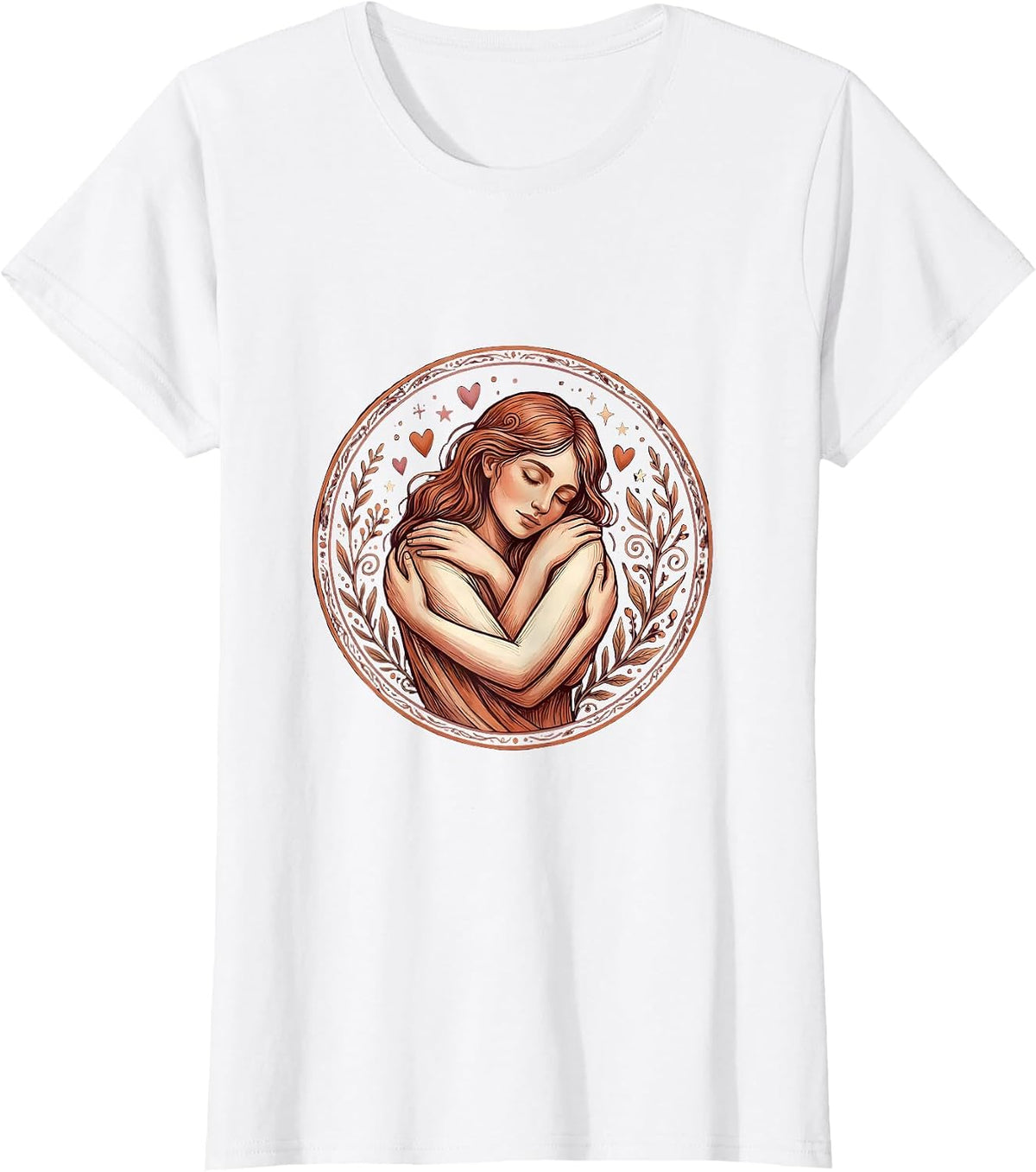 I Love Me Self-Embrace Graphic Design T-Shirt - White