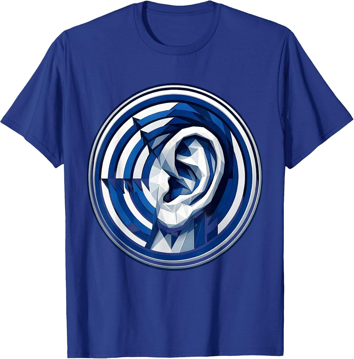 Speech Pathologist Ear Sound Waves Illustration T-Shirt - Royal Blue