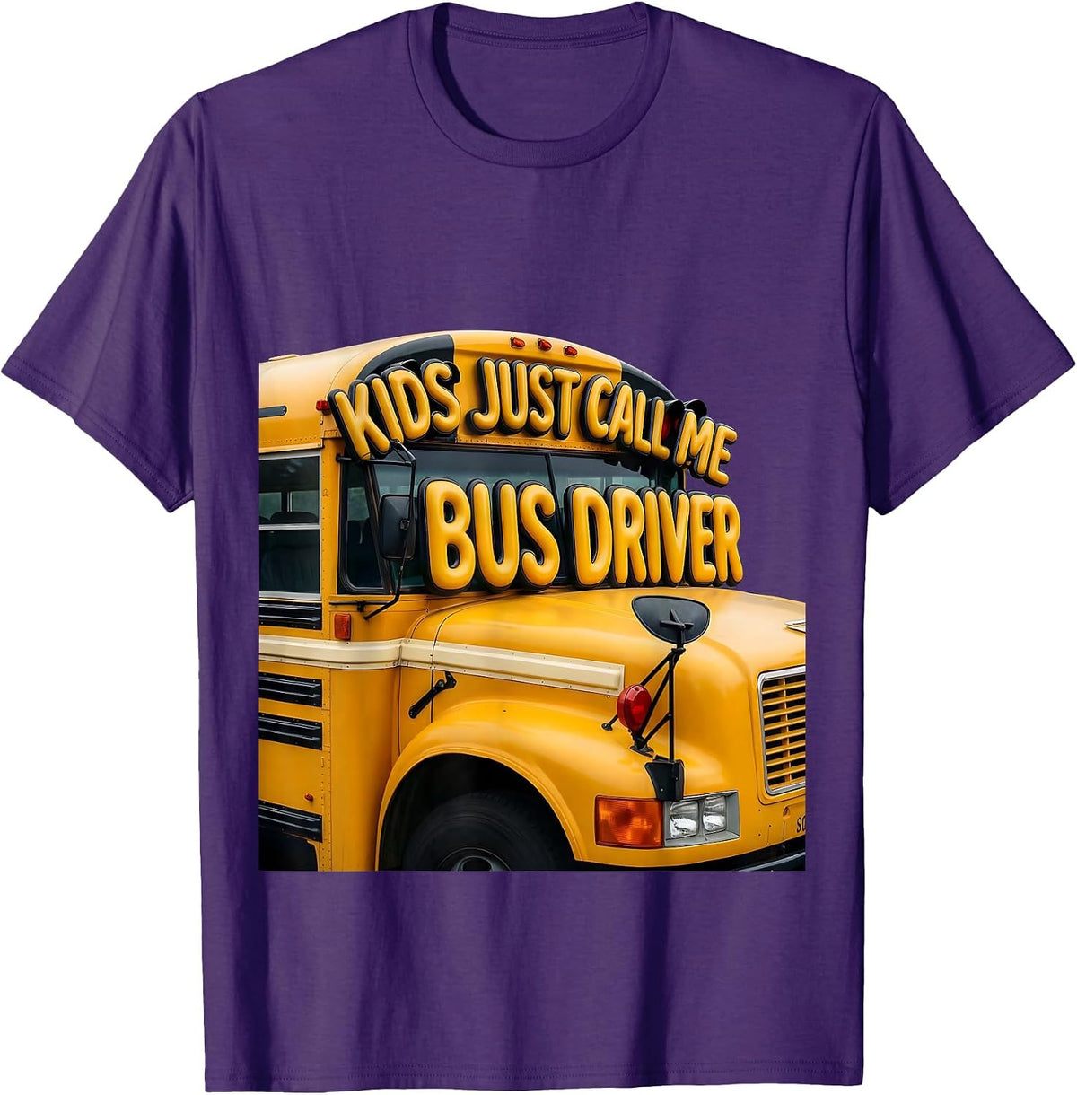 Kids Just Call Me Bus Driver Funny School Bus Driver Gift T-Shirt - Purple