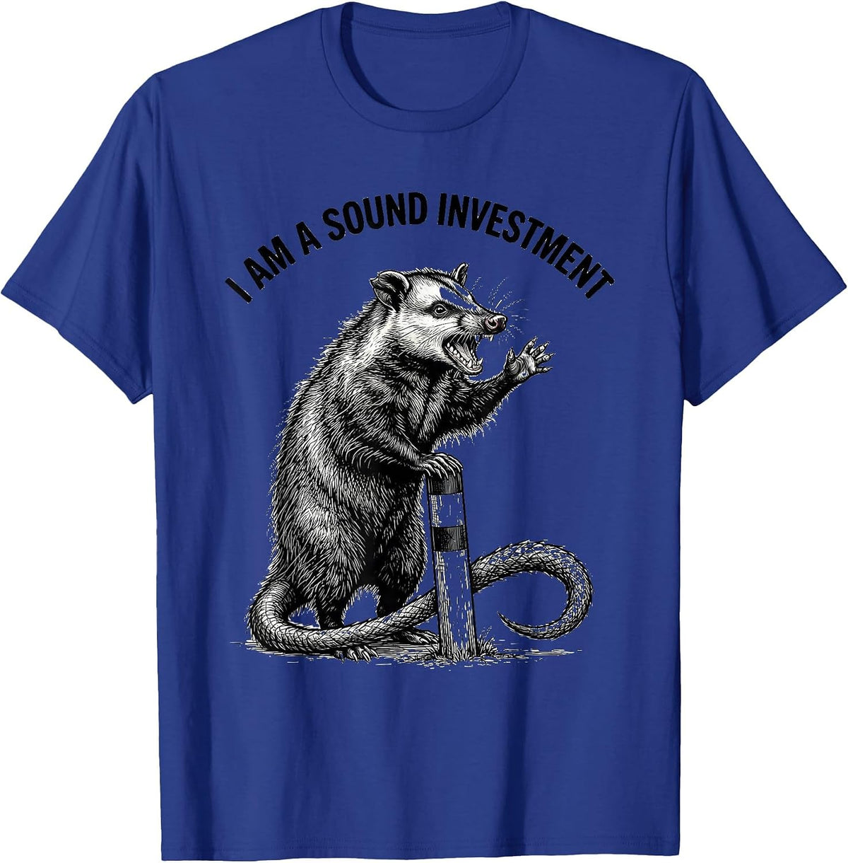 I Am A Sound Investment Funny Opossum Meme Possum Lover T-Shirt - Royal Blue