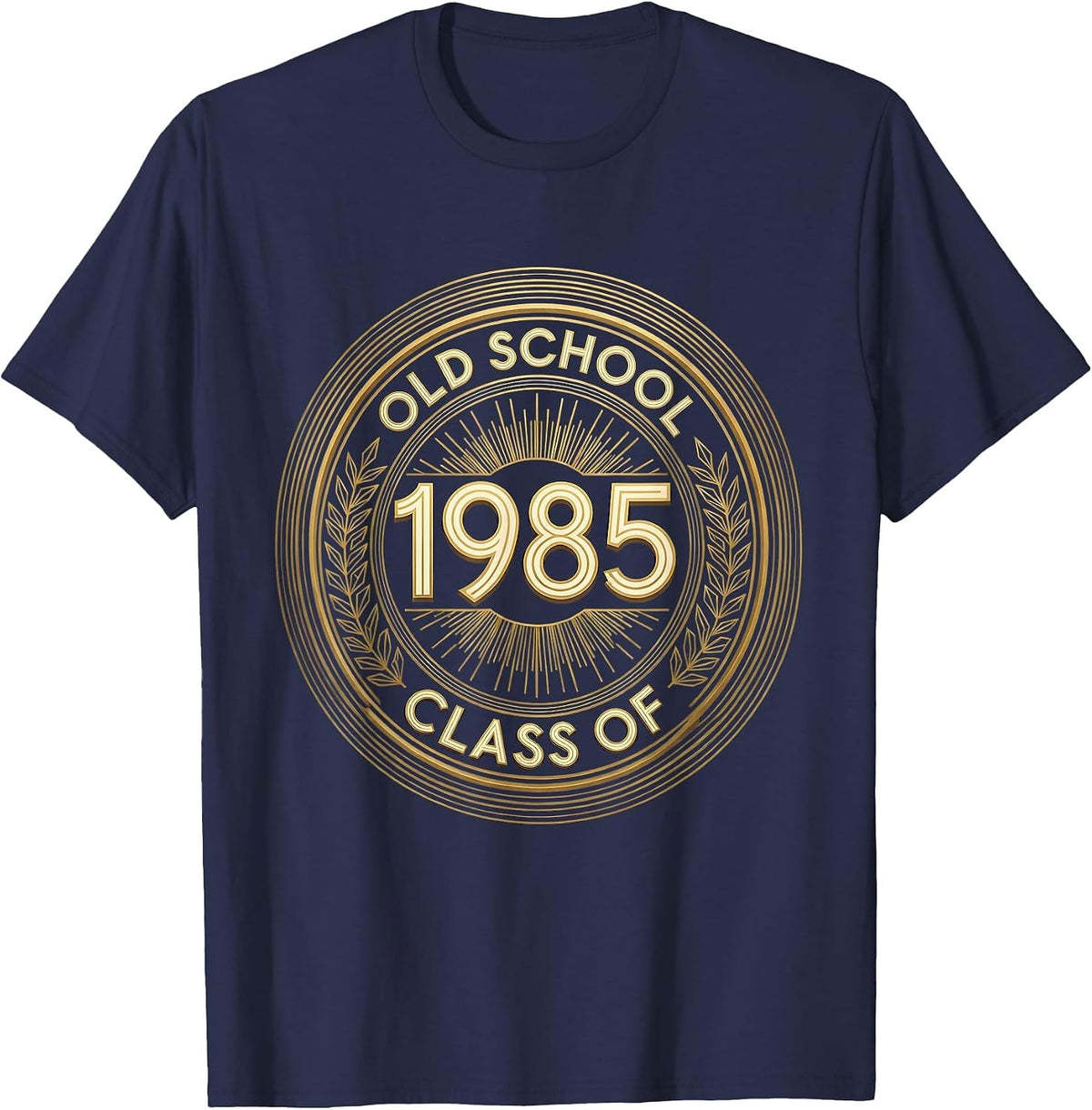 Old School Class of 1985 Vintage Retro Design T-Shirt - Navy Blue