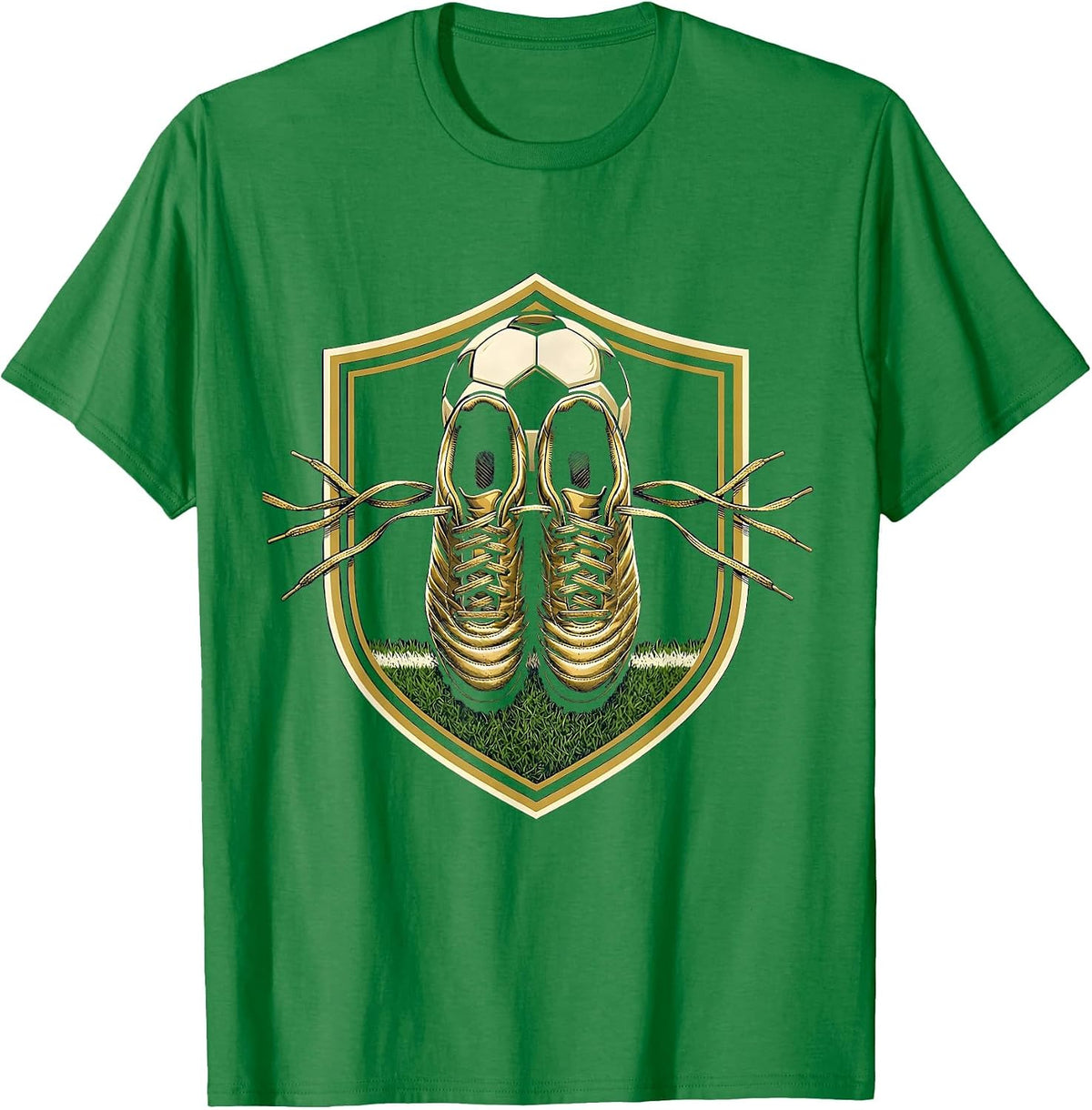 Men's Soccer Dad Cleats Over Shoulder Graphic T-Shirt - Kelly Green