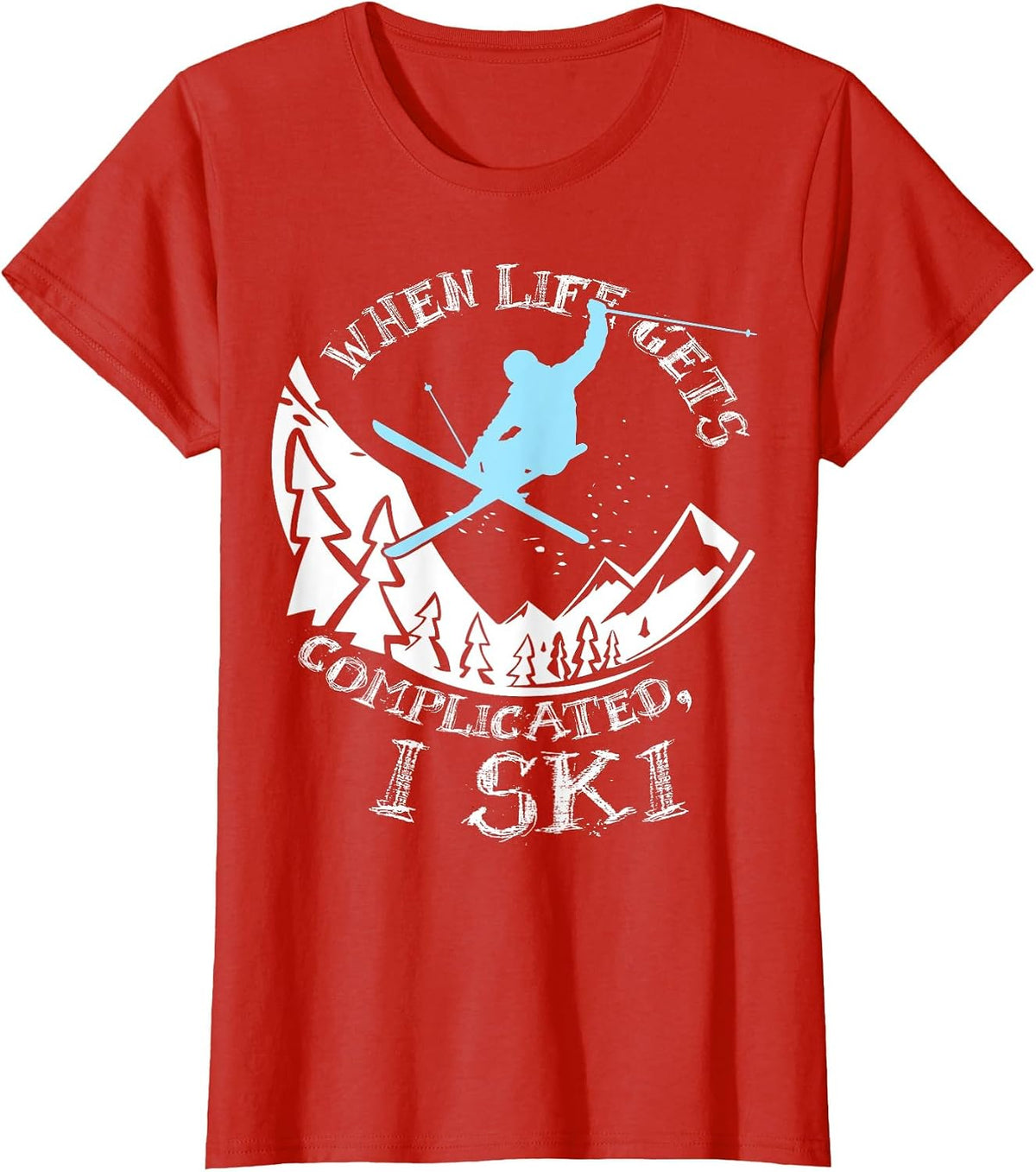 Skiing T-Shirt - Red