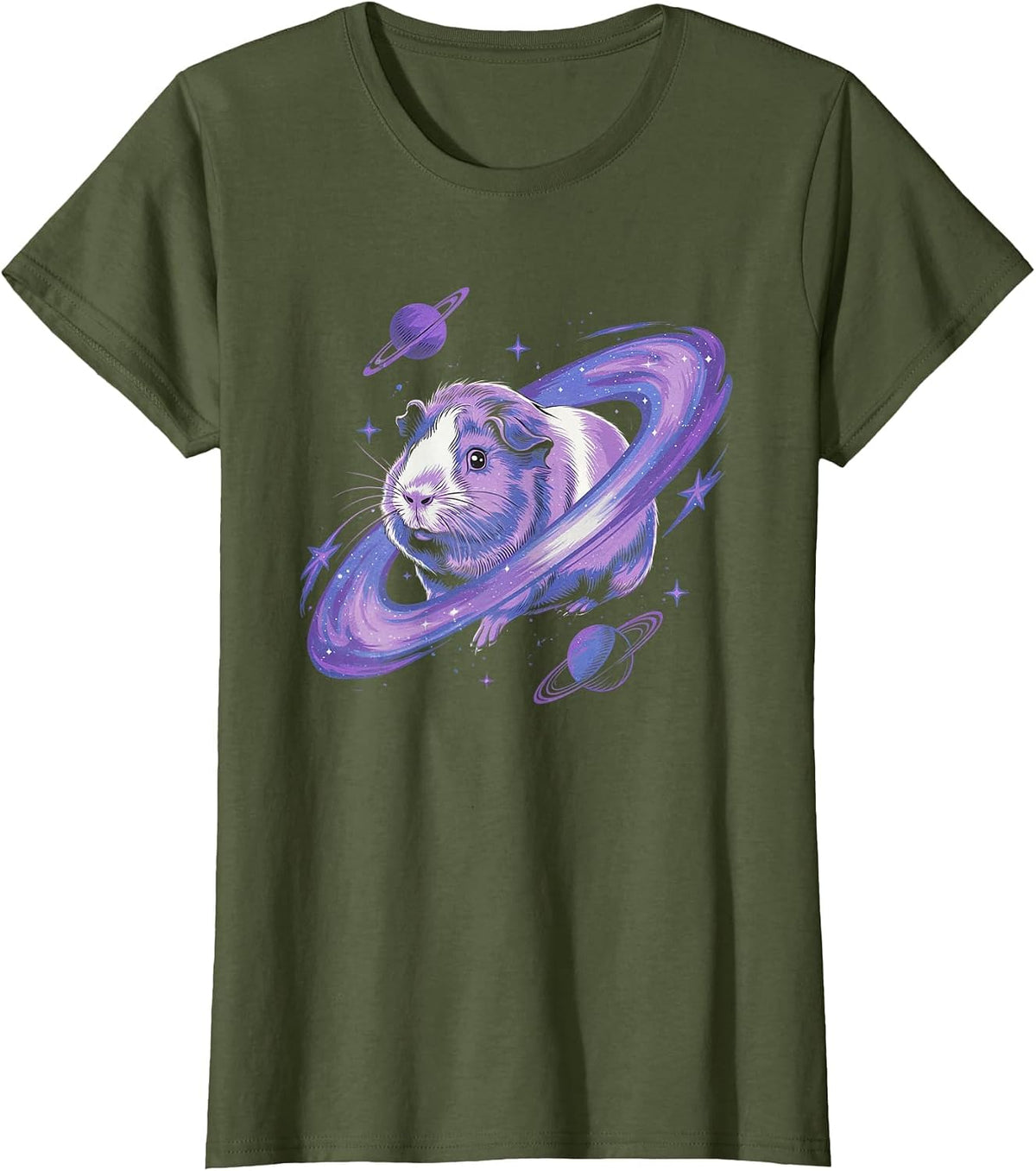 Guinea Pig Lover – Cute Pet Enthusiast Design T-Shirt - Olive Green
