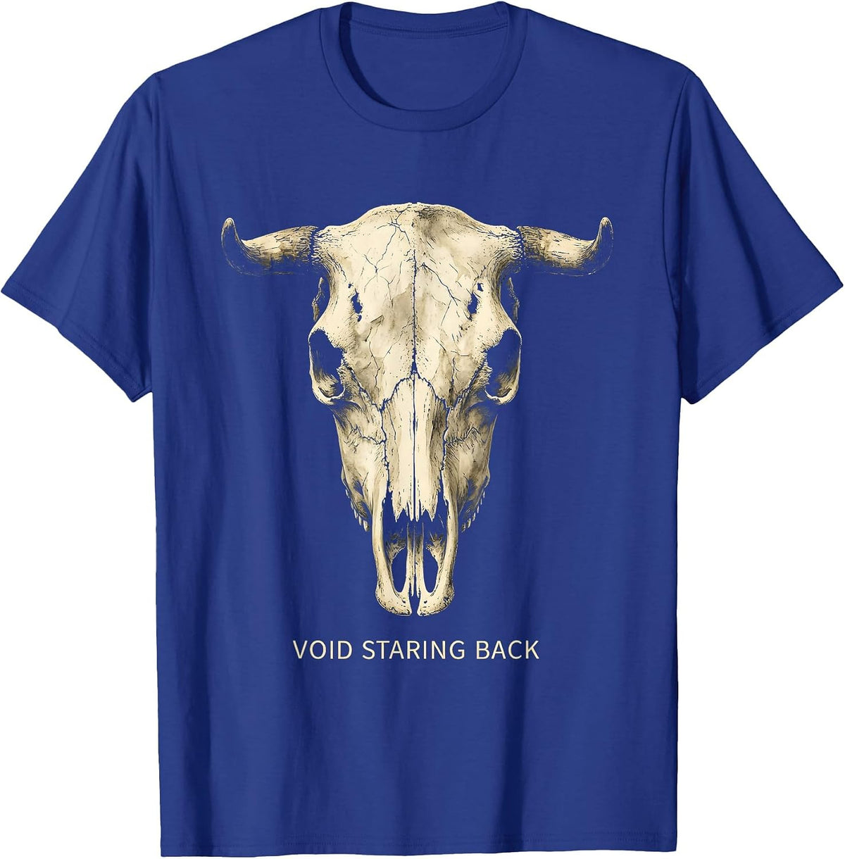 Void Staring Back Dark Philosophy Design T-Shirt - Royal Blue