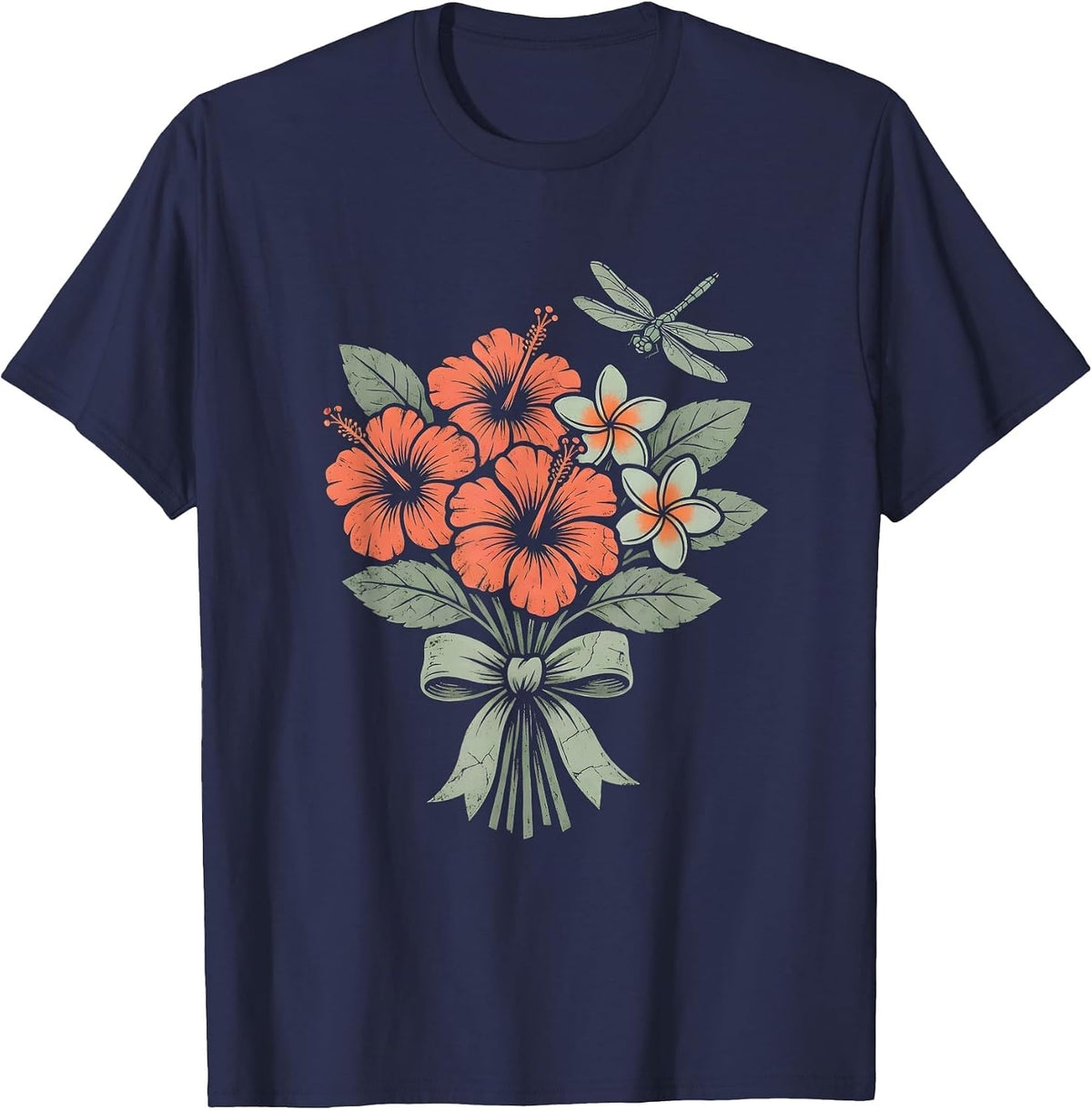 Hawaiian Volcanic Eruption Ocean Shoreline Graphic T-Shirt - Navy Blue