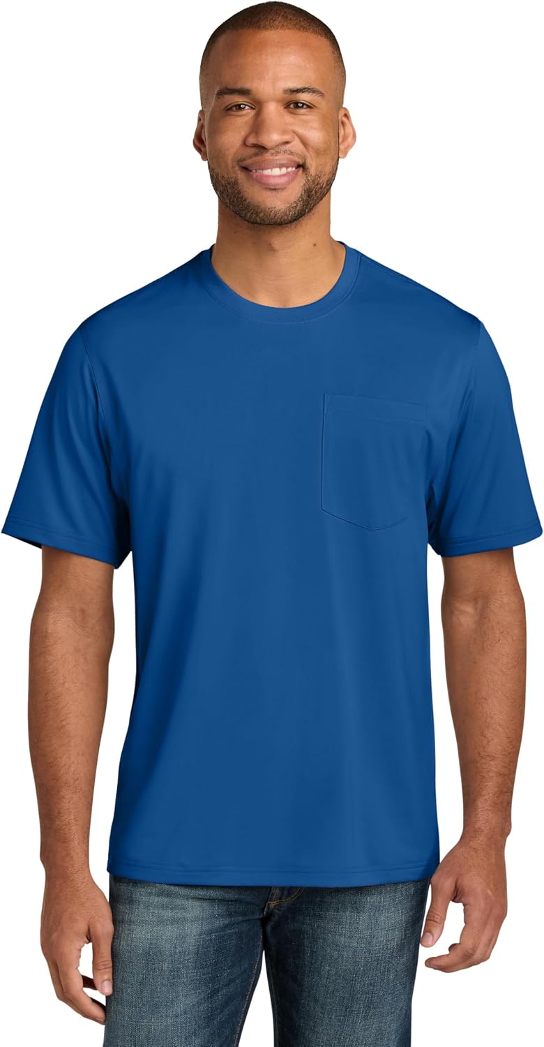 CornerStone Unisex Workwear Pro Short Sleeve Pocket Tee | Lightweight & Moisture Wicking Work Shirt for Men & Women - Royal