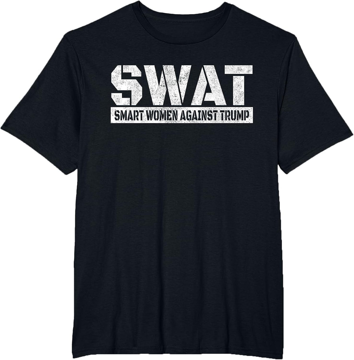 SWAT Smart Women Against Trump Funny Anti-Trump 2024 T-Shirt - Black