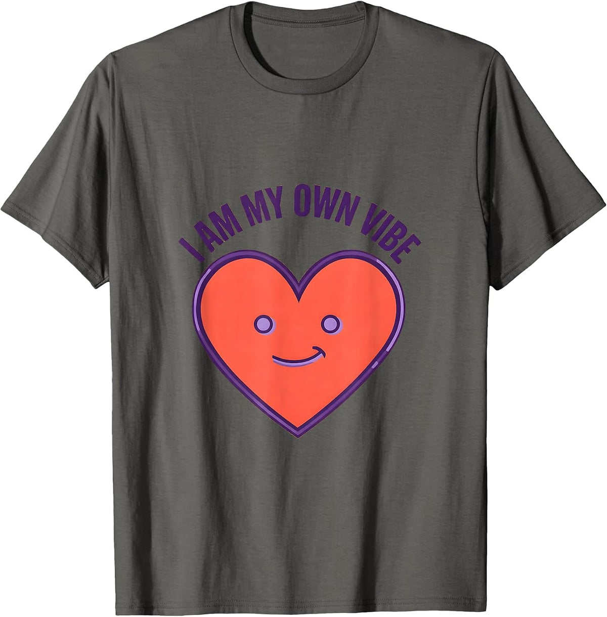 Men's I Am My Own Vibe Self-Love Graphic Design T-Shirt - Asphalt Grey