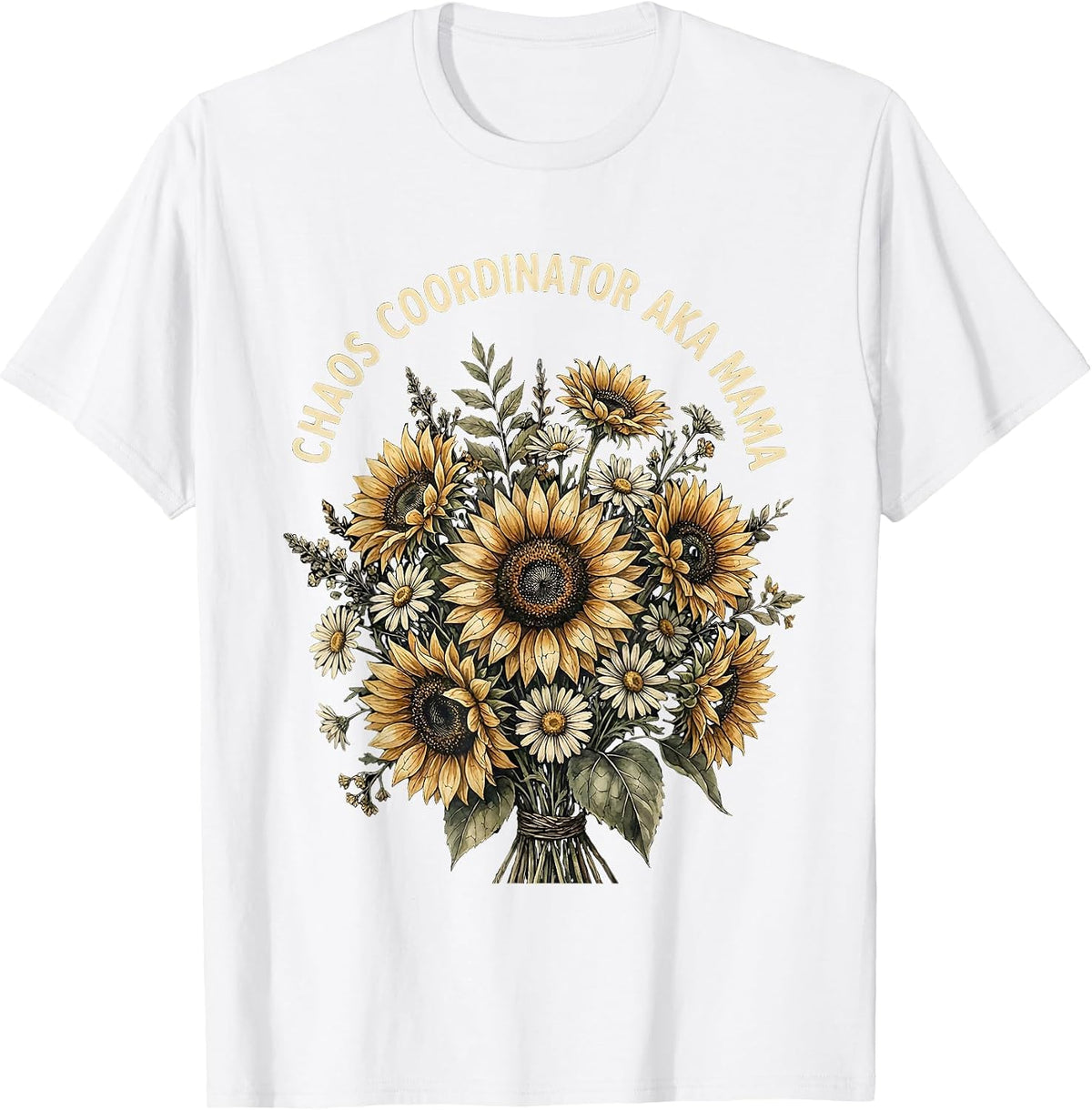 Men's Chaos Coordinator Aka Mama Funny Mom Design T-Shirt - White