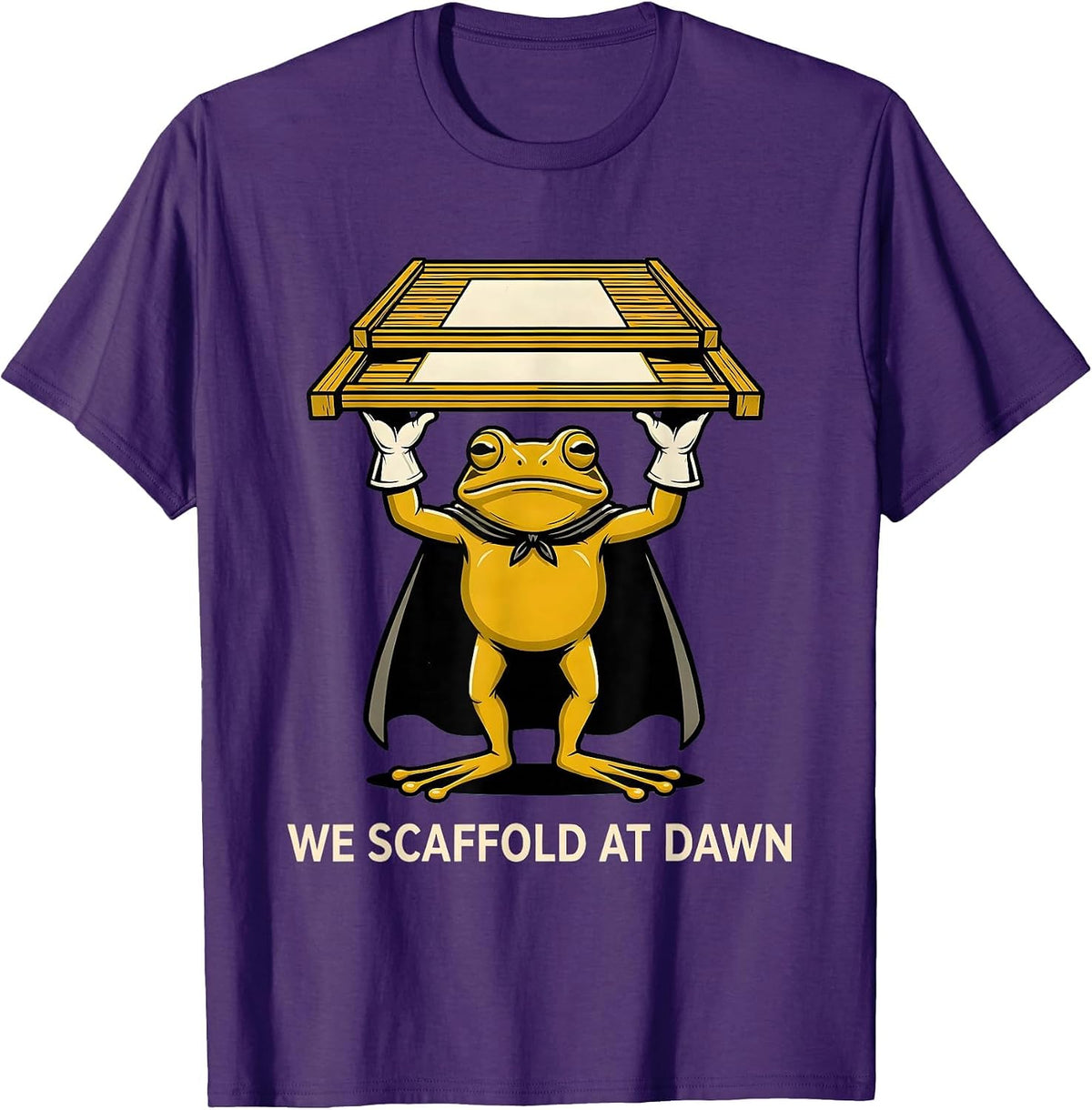 We Scaffold At Dawn Funny Frog Teacher Back to School T-Shirt - Purple