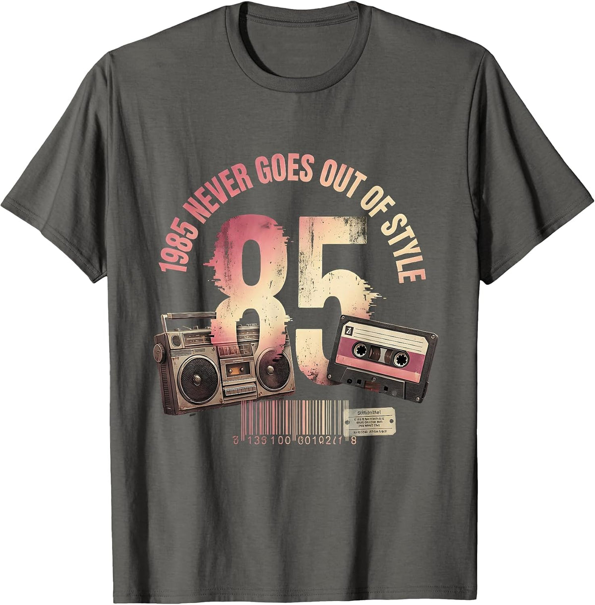 1985 Never Goes Out of Style Vintage Birthday T-Shirt - Asphalt Grey
