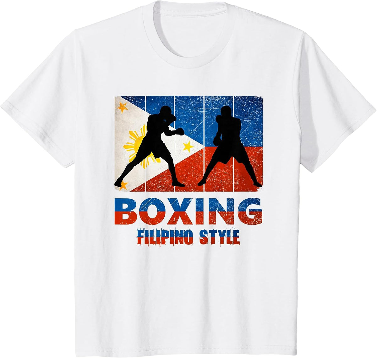 Philippine Vintage Style Boxing Great Filipino Boxer T-Shirt - White