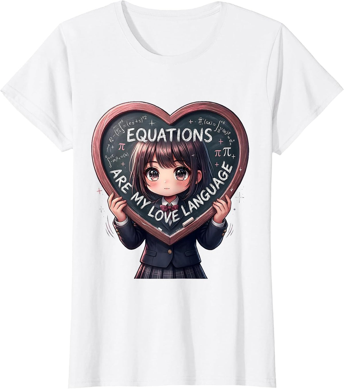 Equations Are My Love Language Math Teacher T-Shirt - White