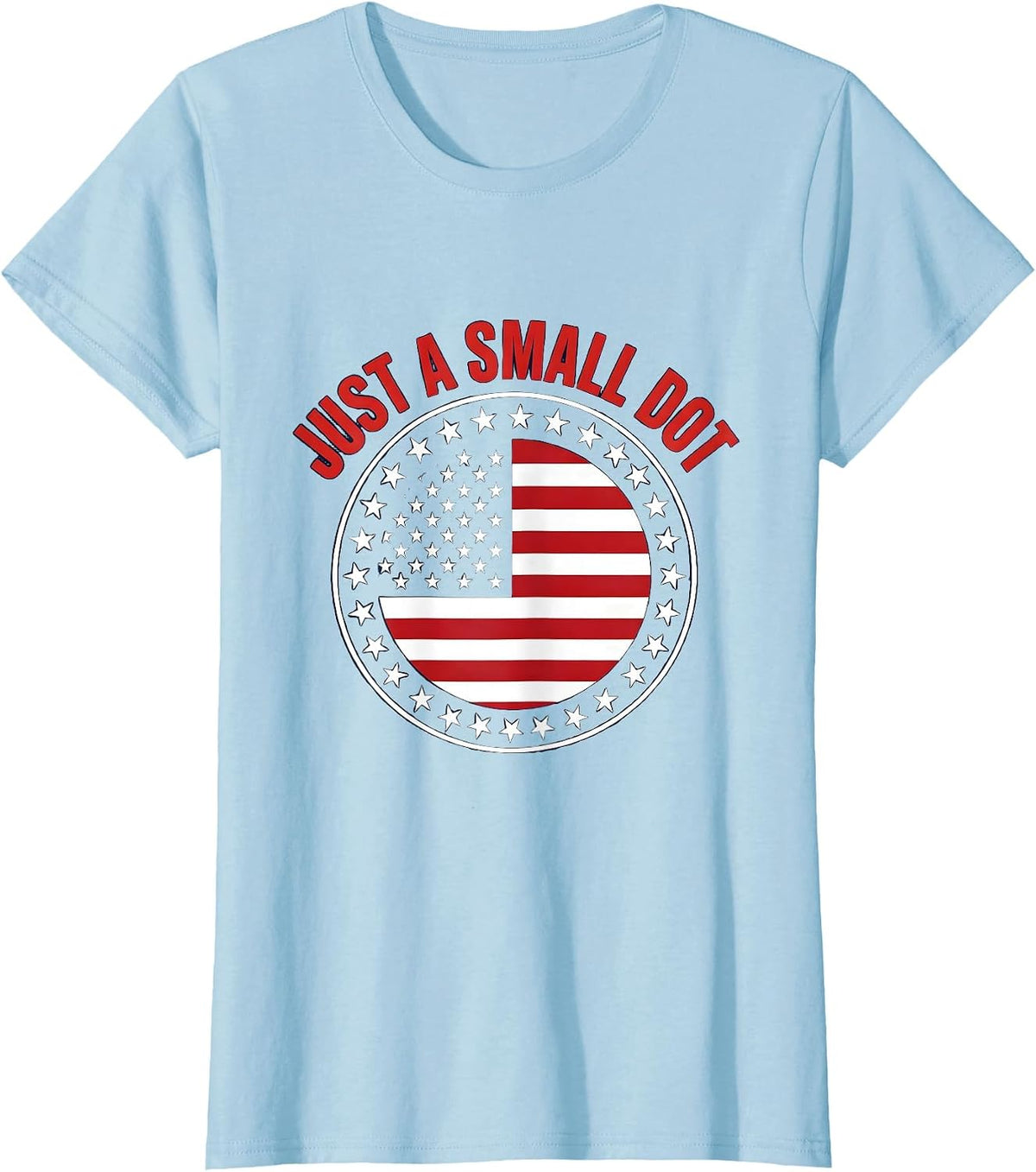 Just a Small Dot Minimalist Graphic Design T-Shirt - Baby Blue