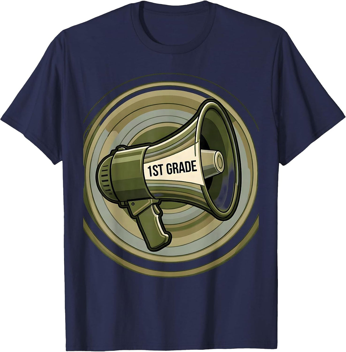 1st Grade Camo Back To School Boy Teacher Grade Level T-Shirt - Navy Blue