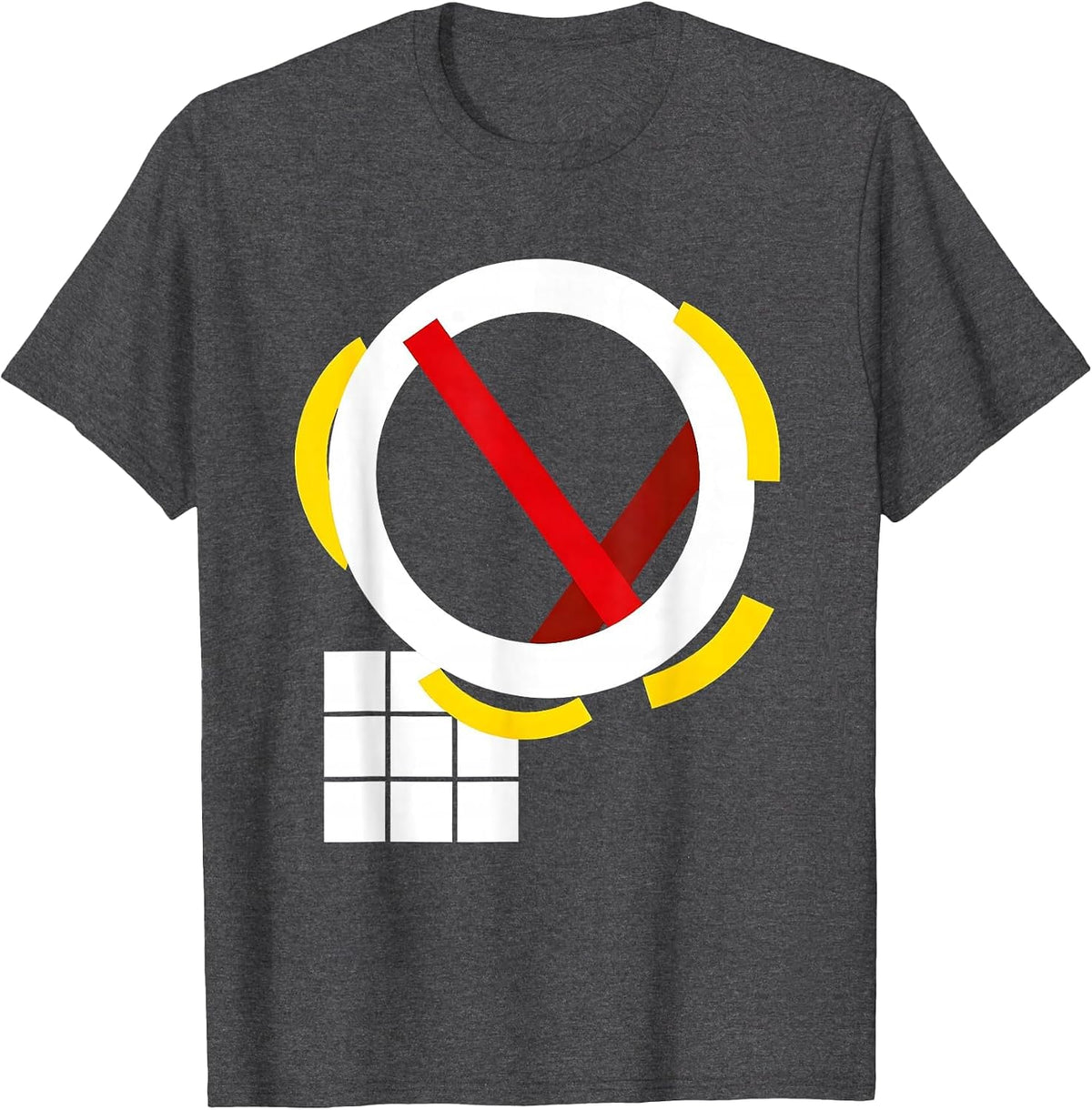 Communication Grid Bauhaus Modernist Special Ed Teacher T-Shirt - Dark Heather Grey