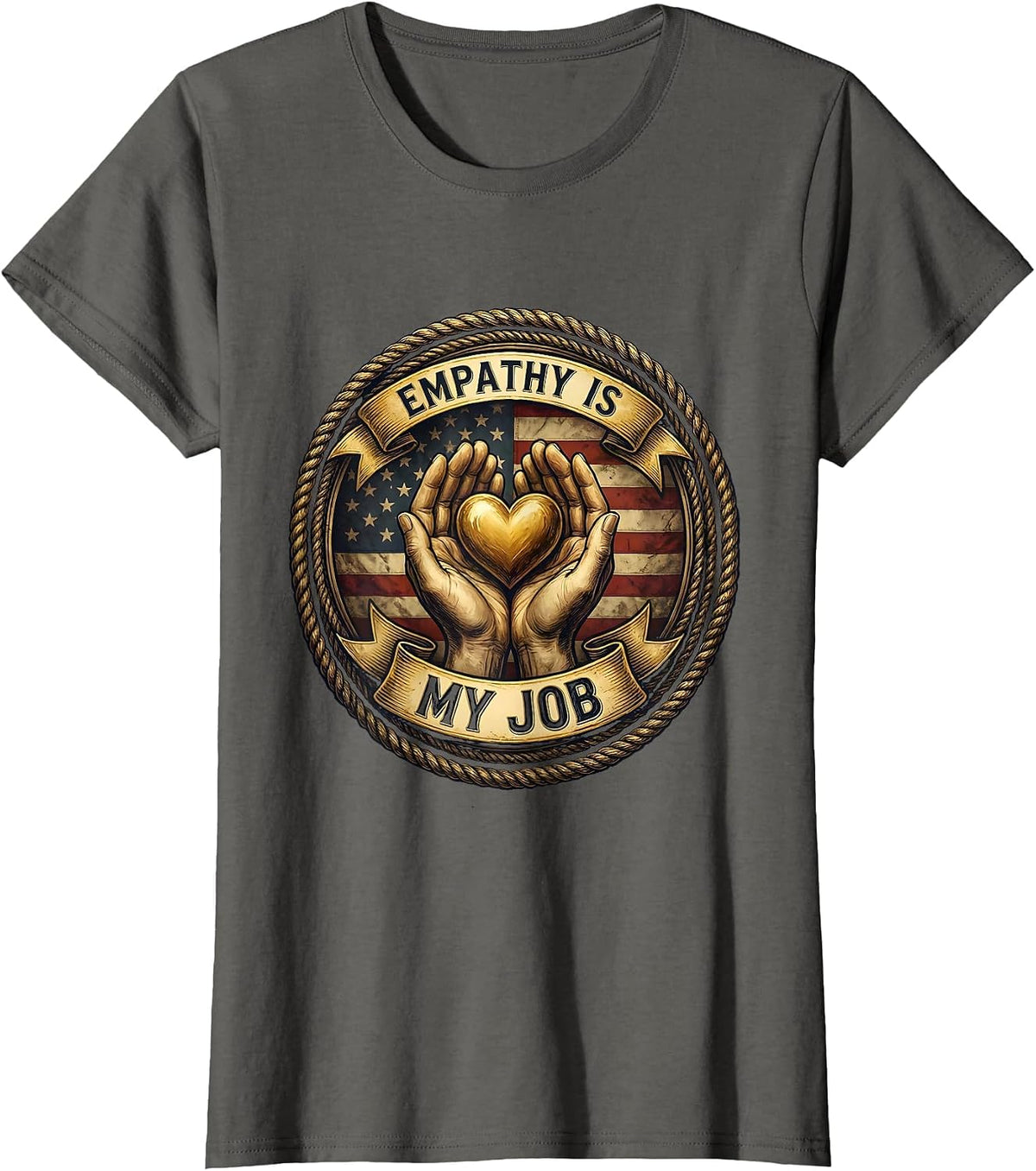 Women's Empathy Is My Job Paraprofessional Design T-Shirt - Asphalt Grey