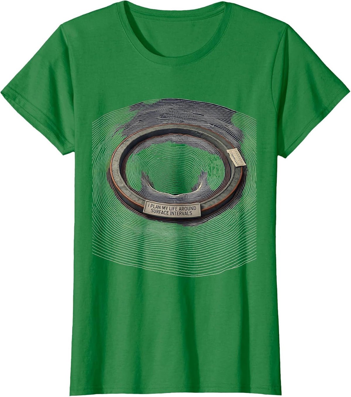 I Plan My Life Around Surface Intervals Scuba Diver T-Shirt - Kelly Green