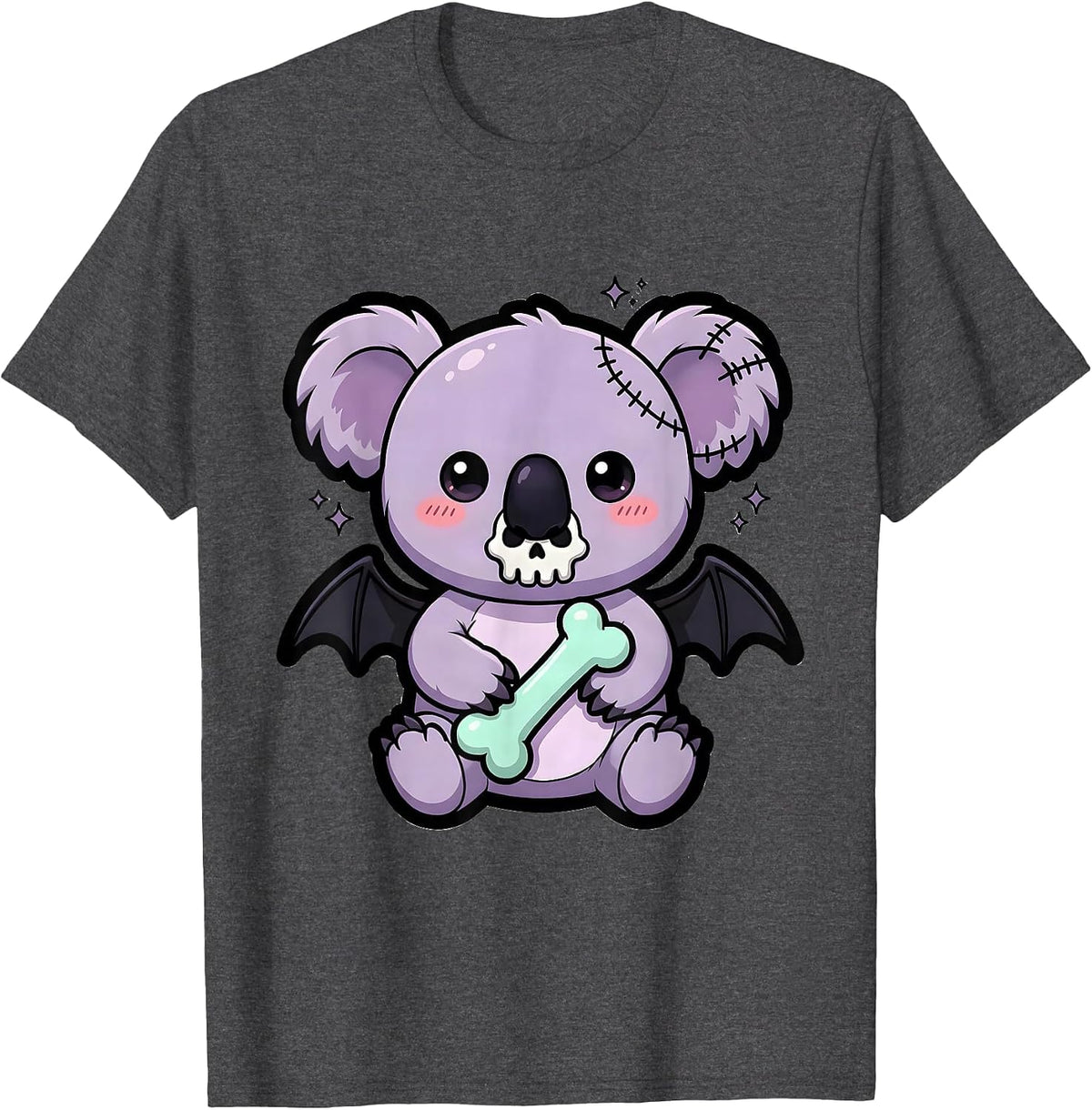 Men's Chibi Koala Pastel Goth Kawaii Creepy-Cute T-Shirt - Dark Heather Grey