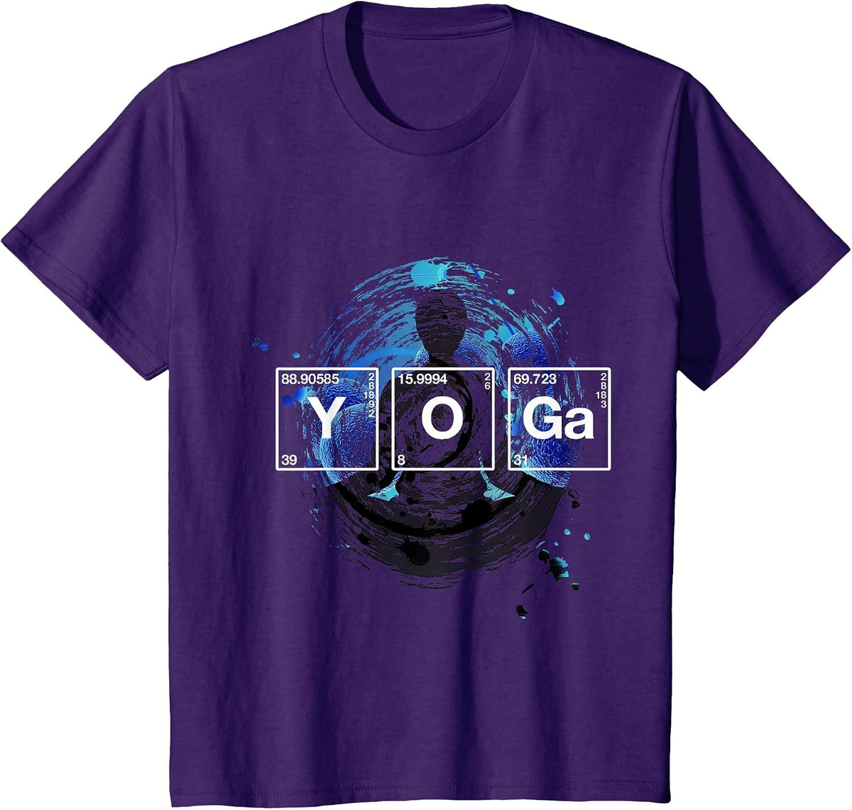 Yoga Chemistry Periodic Elements Table Fun T-Shirt - Purple