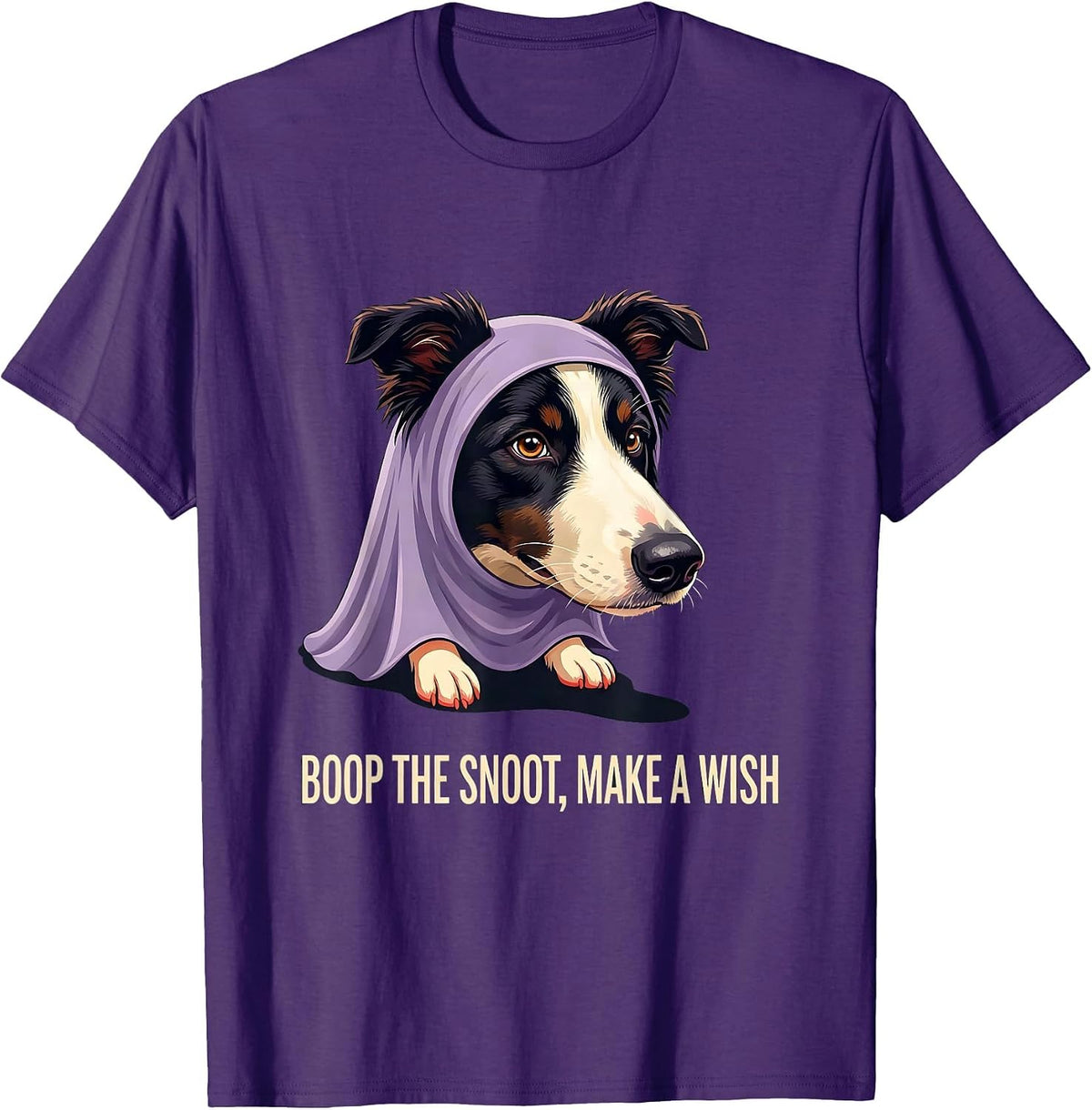 Boop The Snoot Make A Wish Funny Halloween Dog Mom T-Shirt - Purple