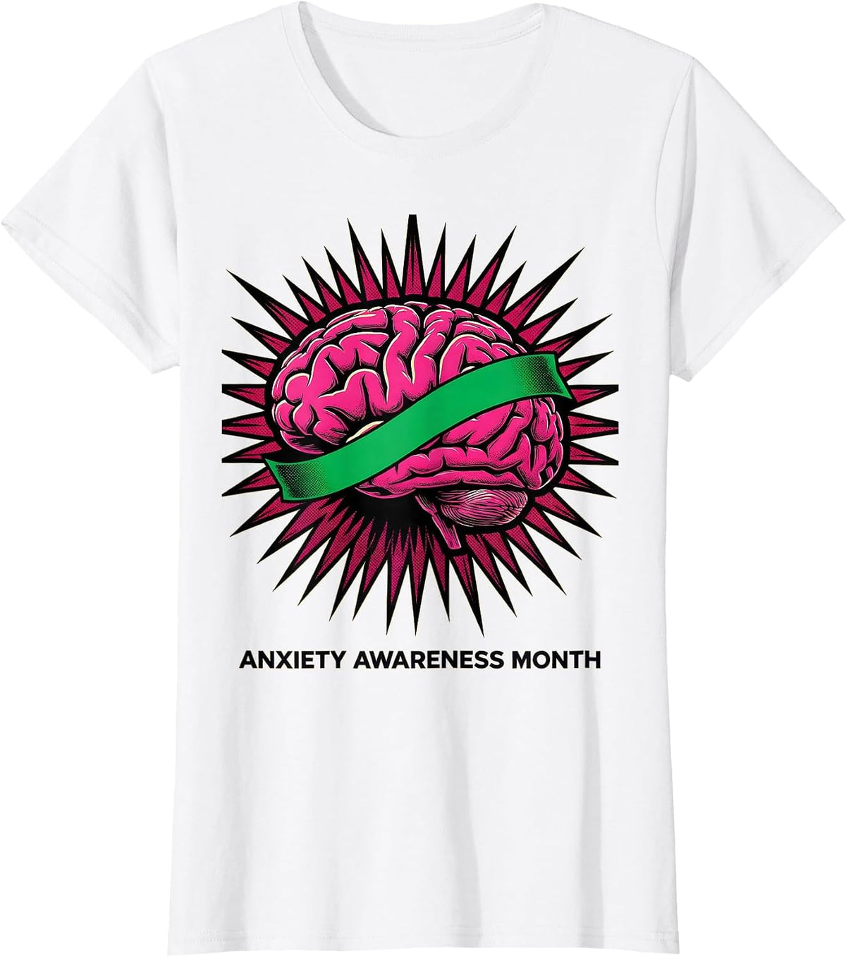 Anxiety Awareness Month Mental Health Design T-Shirt - White