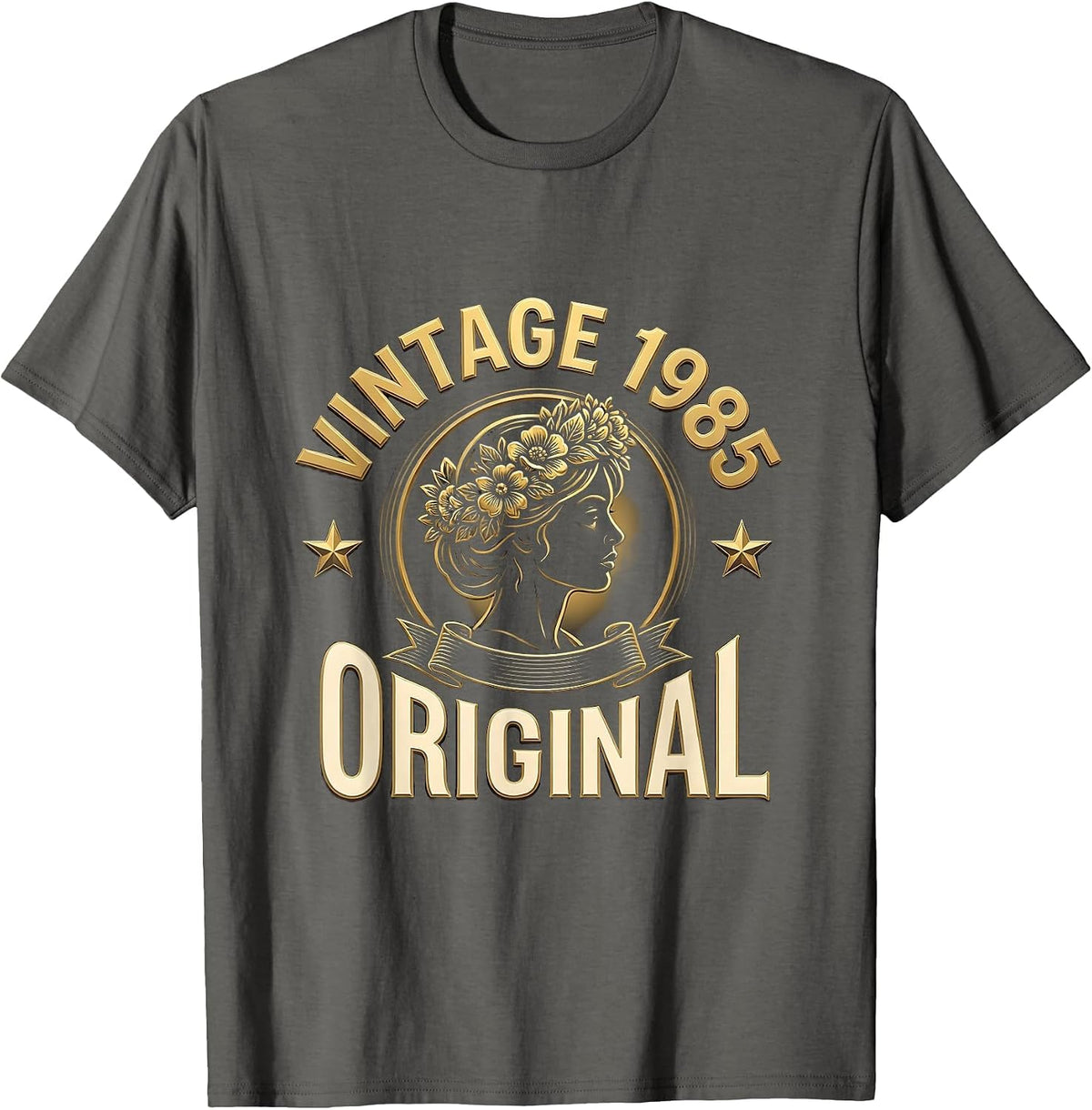 Vintage 1985 Original Born In The 80s Design T-Shirt - Asphalt Grey