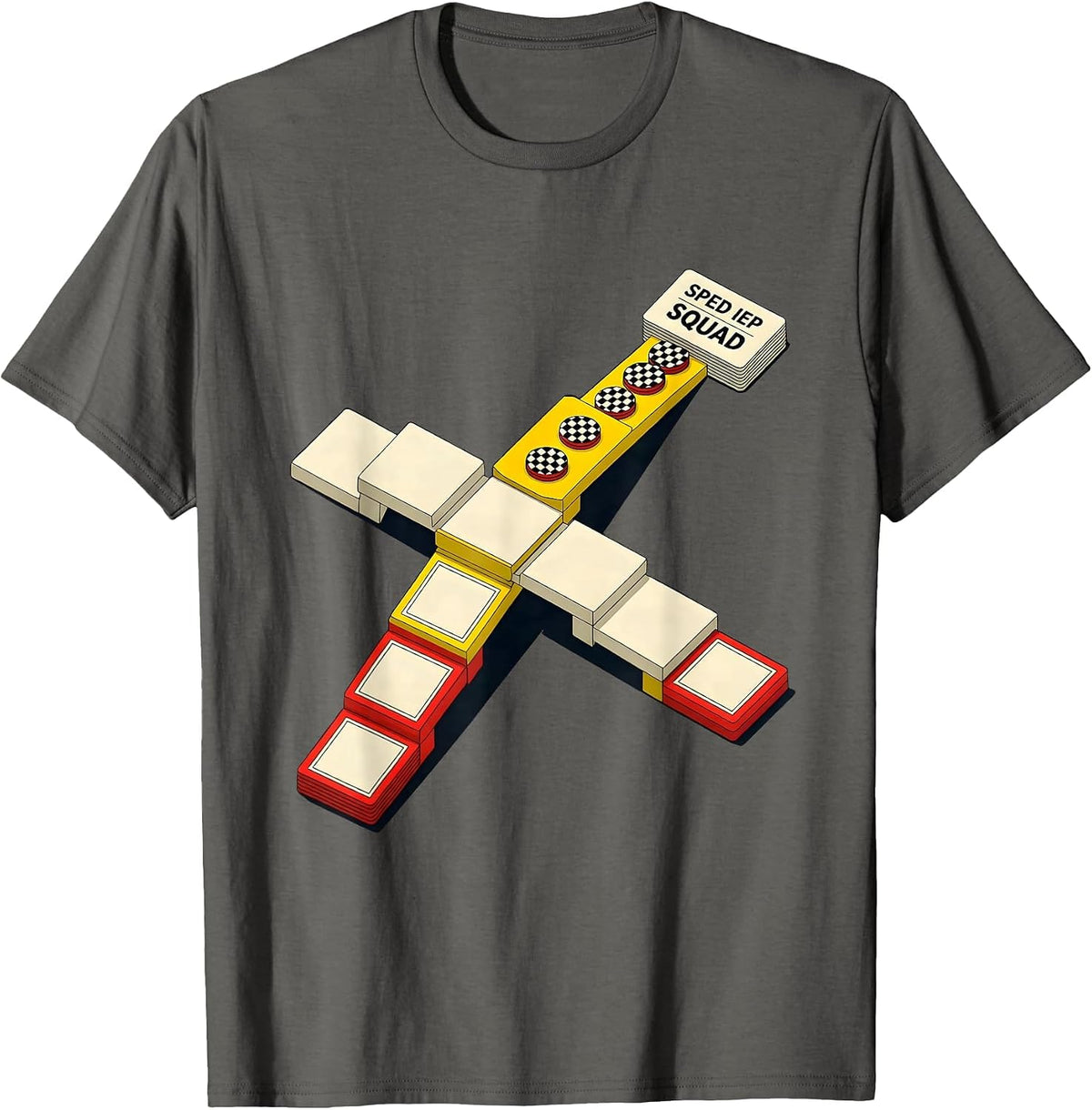 Men's SPED IEP Squad Stencil Graphic Teacher Appreciation T-Shirt - Asphalt Grey