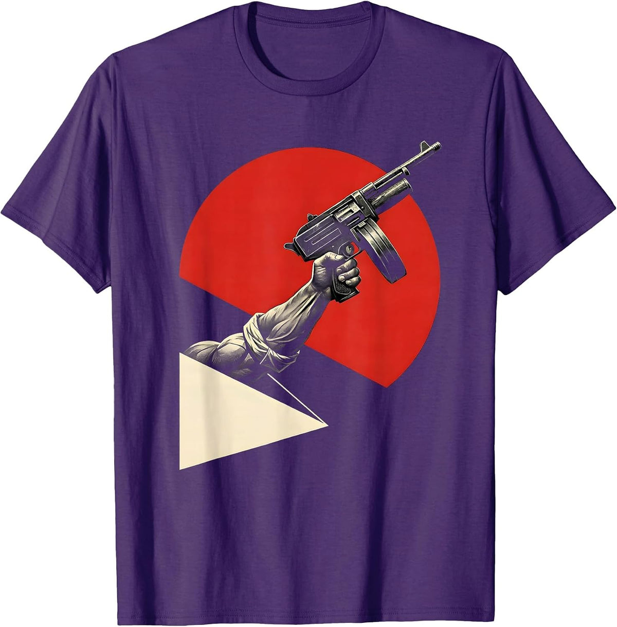 Men's Rosie the Riveter Bold Forearm Flex Graphic T-Shirt - Purple