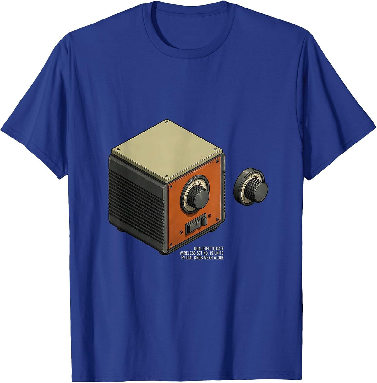 Qualified To Date Wireless Set WWII History Buff T-Shirt - Royal Blue