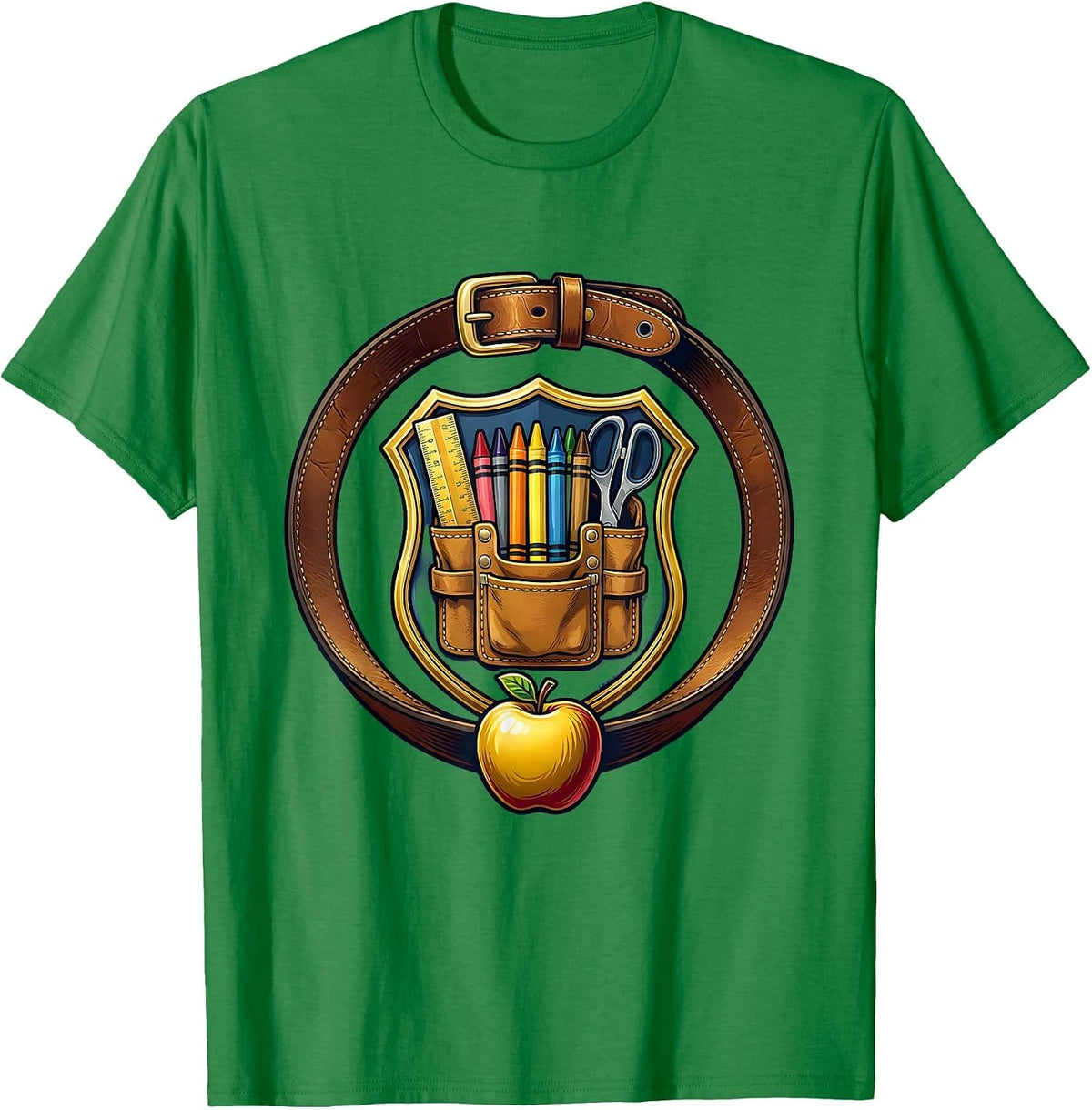 Men's Sped Teacher Toolbelt Graphic Design Gift T-Shirt - Kelly Green