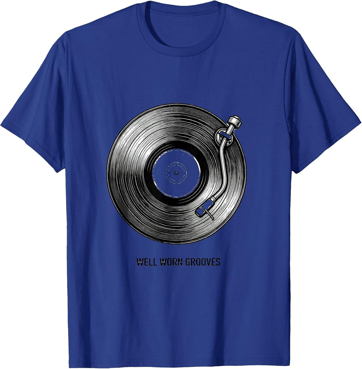 Well Worn Grooves Thick Thighs R&B Vibes Music Humor T-Shirt - Royal Blue