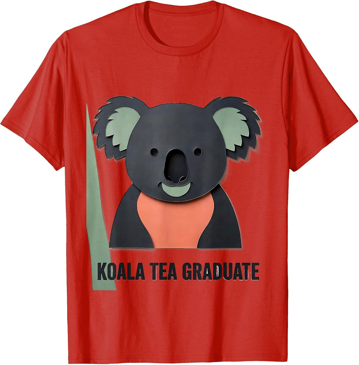 Men's Koala Tea Graduate Funny Koala Lover Animal Pun Humor T-Shirt - Red