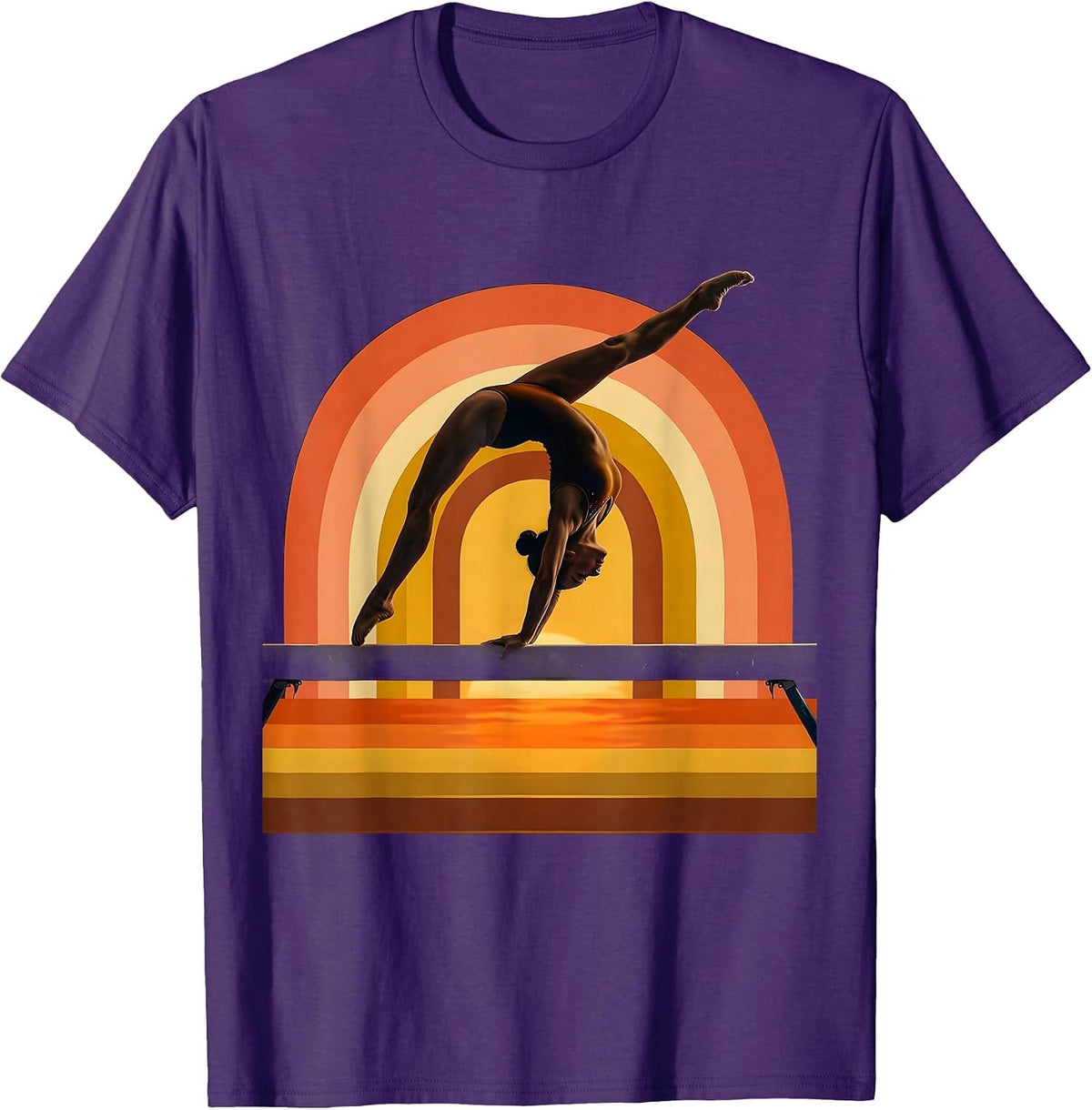 My Girlfriend Beats Me Gymnastics Beam Flip T-Shirt - Purple