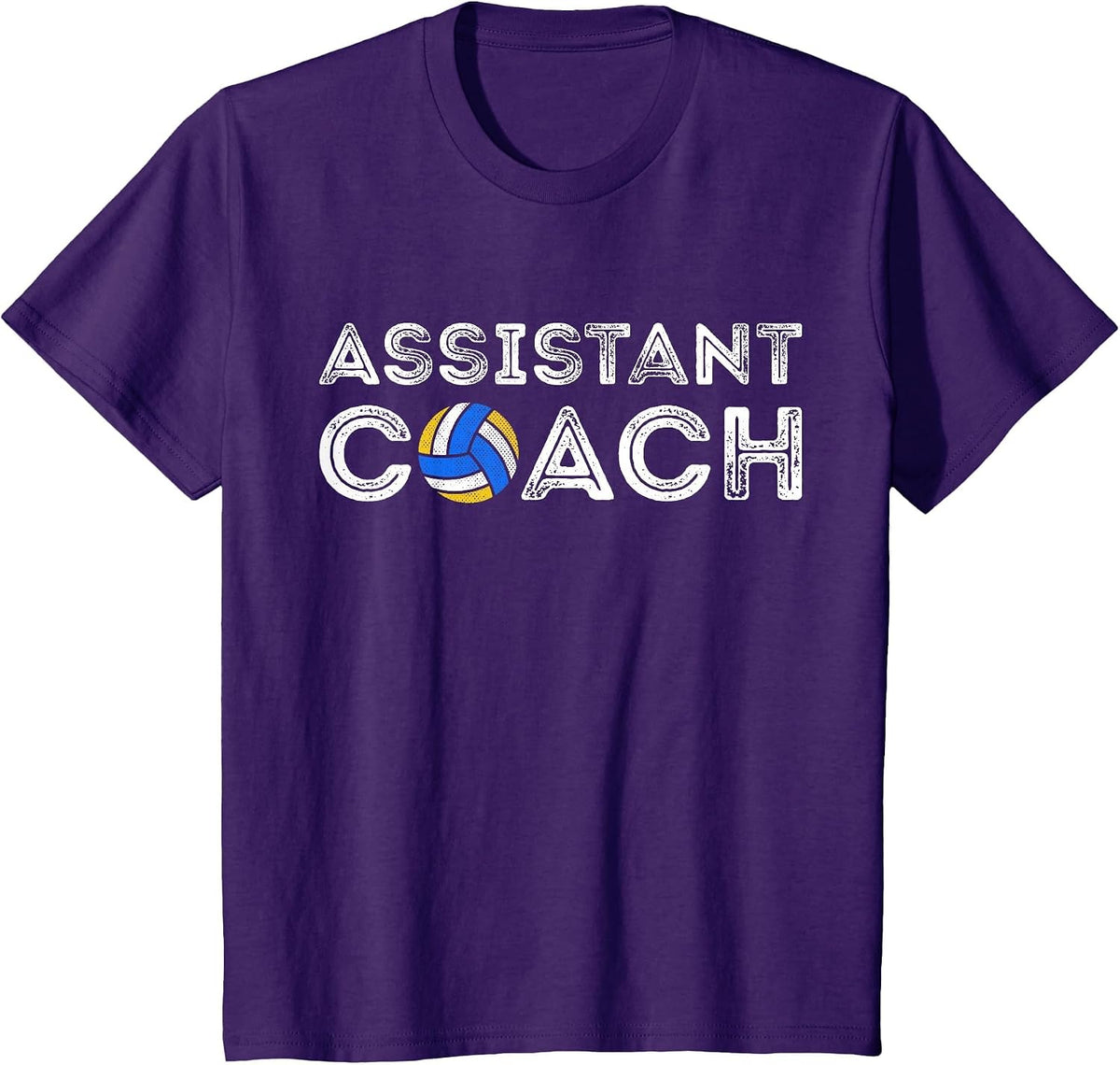 Volleyball Assistant Coach Appreciation Funny Coaching T-Shirt - Purple