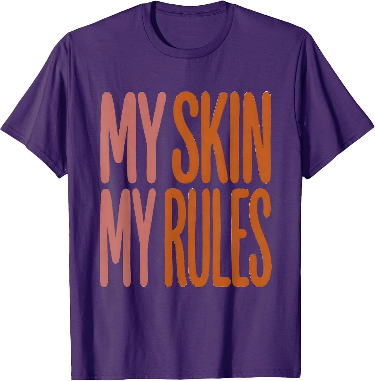 My Skin My Rules K-Beauty Skincare Design T-Shirt - Purple