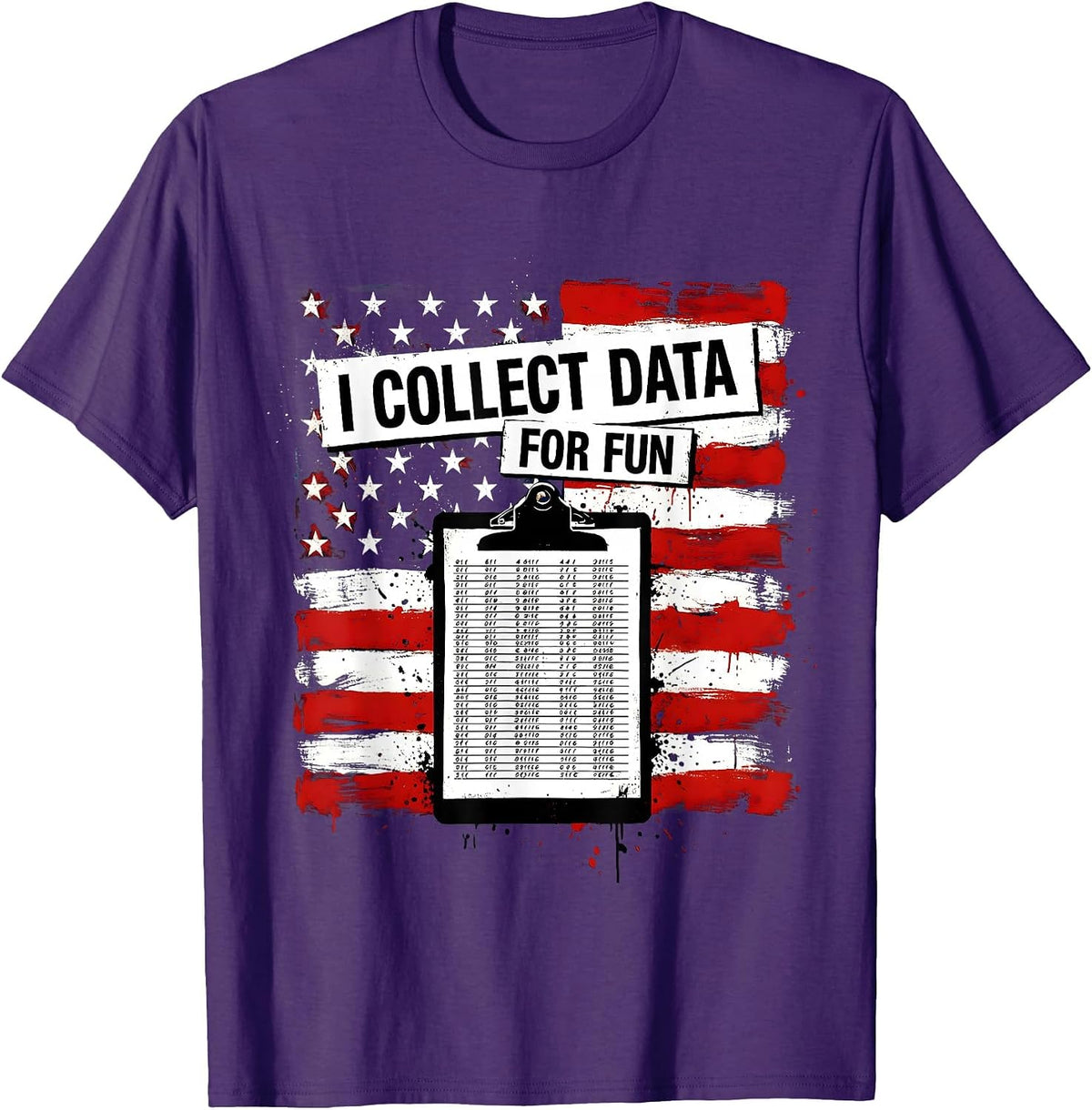 I Collect Data For Fun Funny Data Nerd Design T-Shirt - Purple