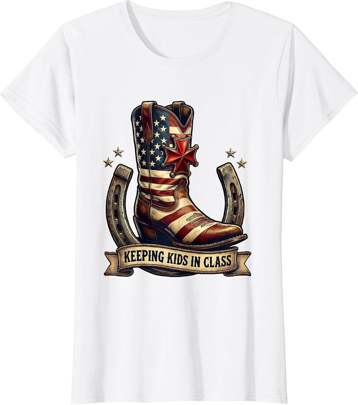 Women's Keeping Kids In Class School Nurse Design T-Shirt - White