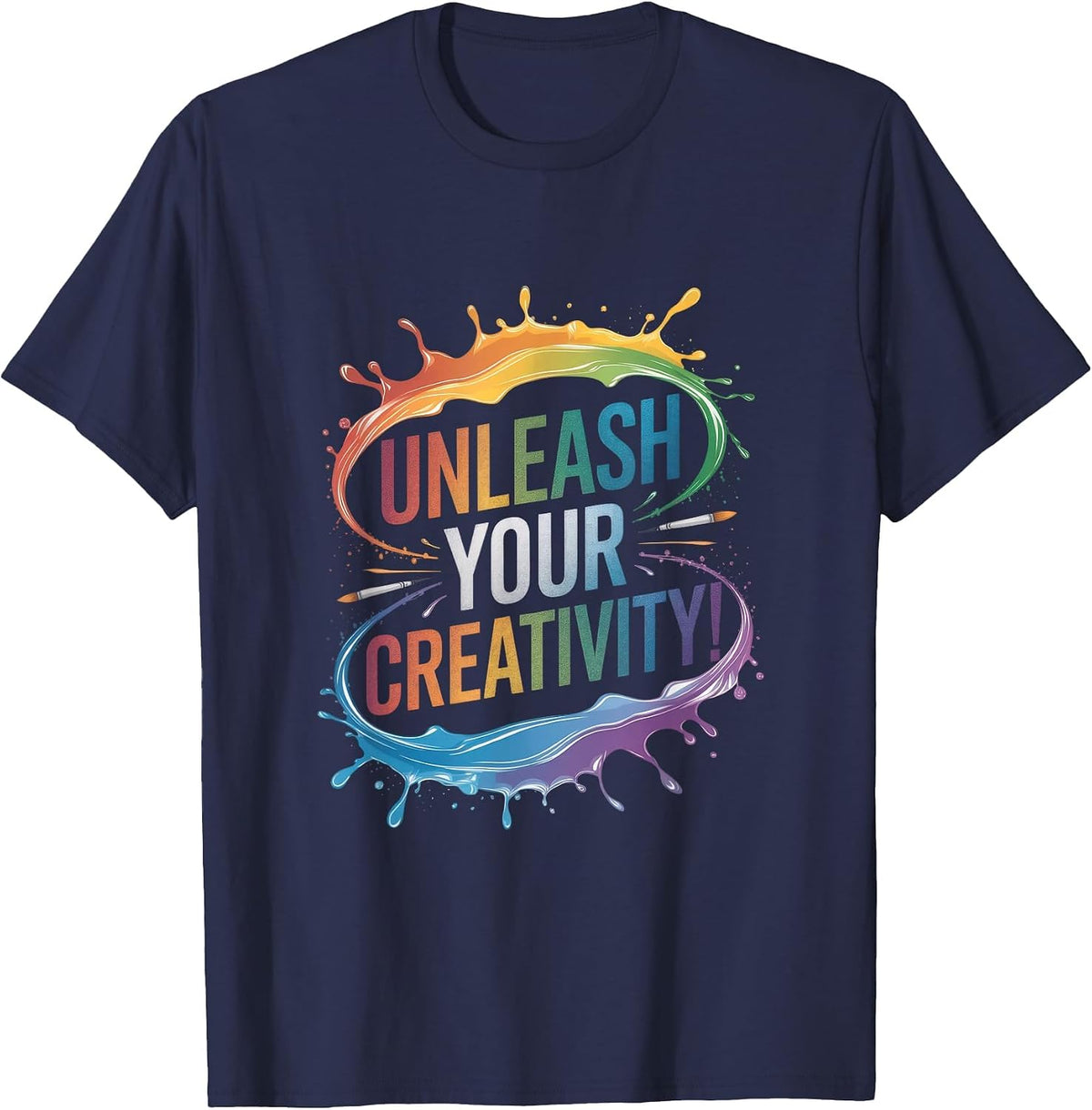Unleash Your Creativity! - Artistic Creative T-Shirt - Navy Blue