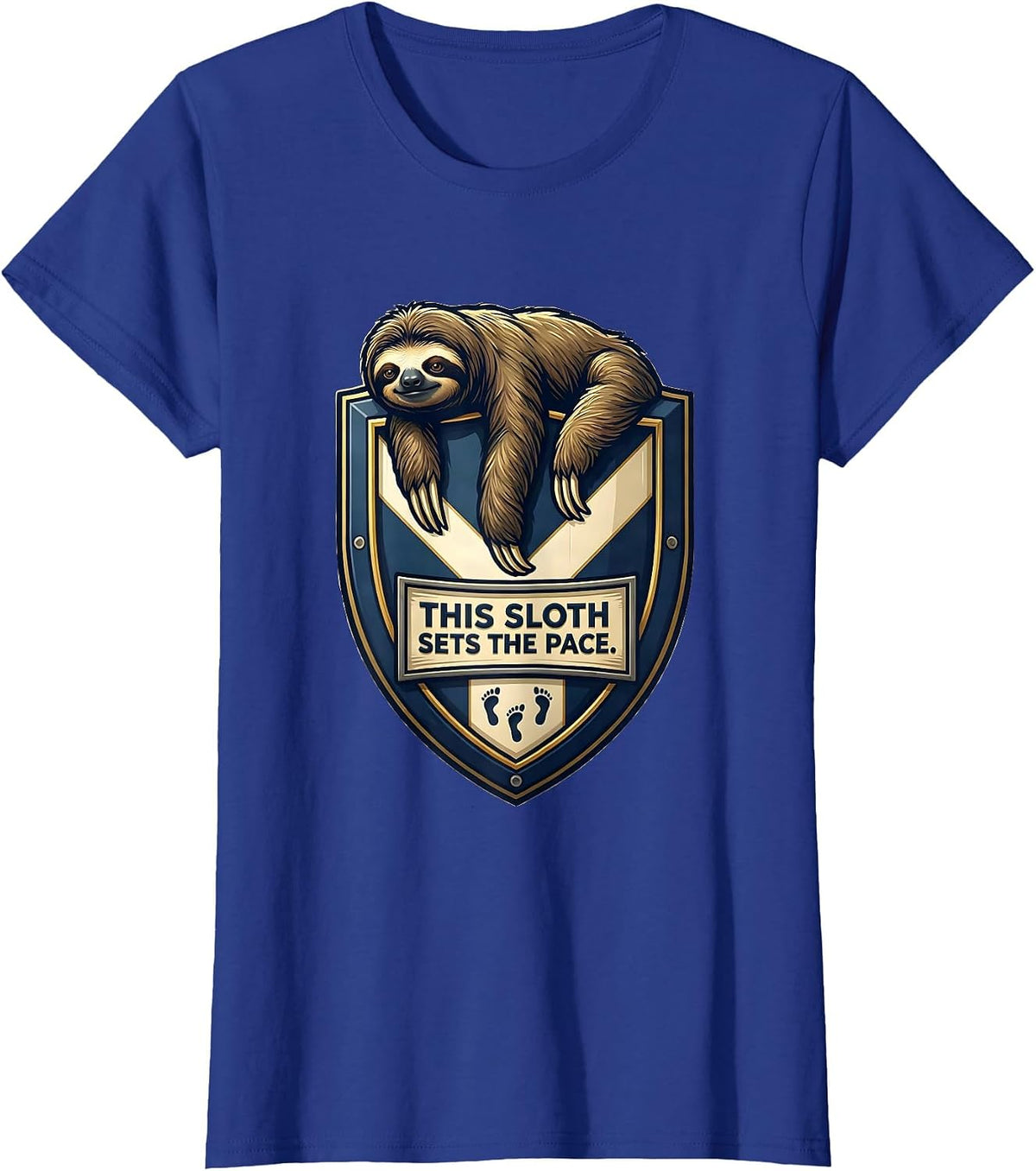 This Sloth Sets The Pace Funny Sloth Lover Humor Gift T-Shirt, Women, Royal Blue, 3X-Large - As Pictured