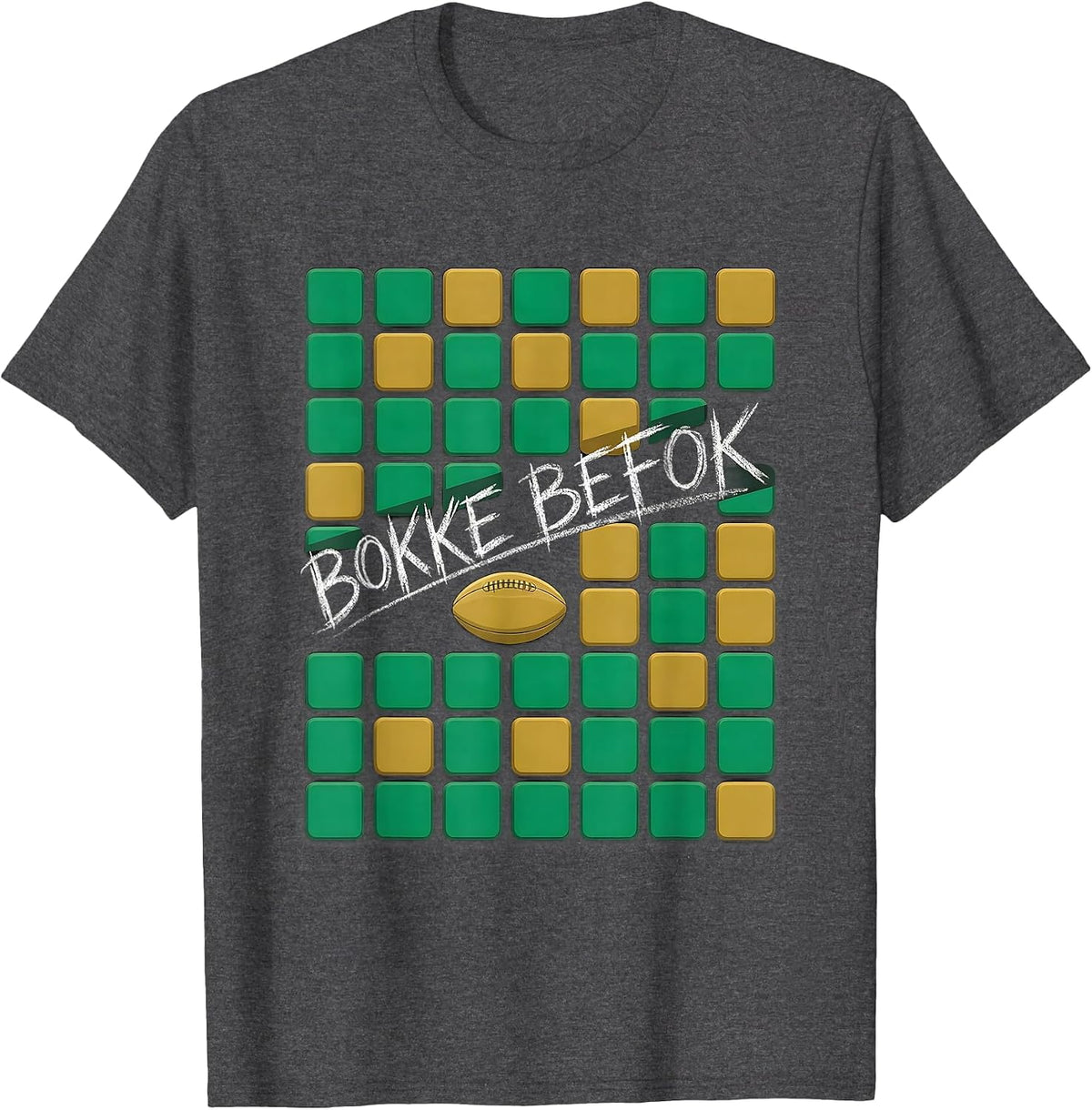 Men's Bokke Befok South African Rugby Bokke Fan Pride T-Shirt - Dark Heather Grey