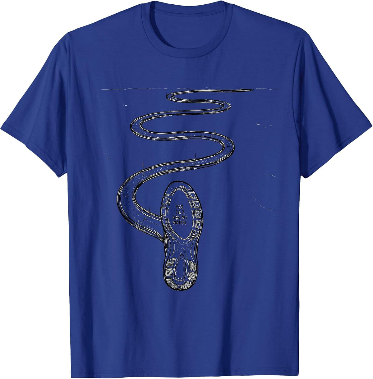 Men's Yes. 26.2. Ask My Watch Funny Runner Marathon Gift T-Shirt - Royal Blue
