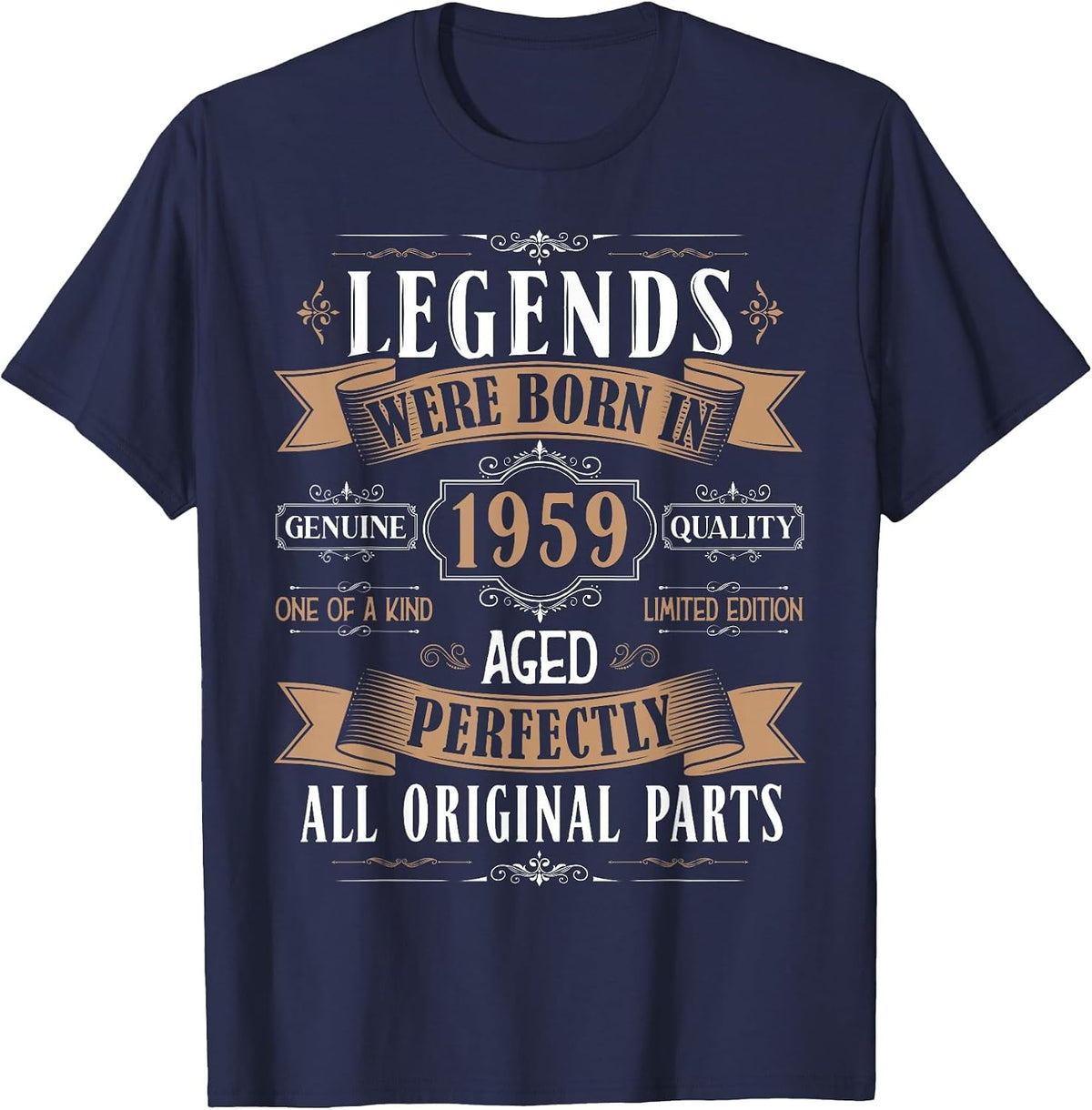 Legends Born in 1959 67th Birthday 67 Years Old Bday Men T-Shirt - Navy Blue