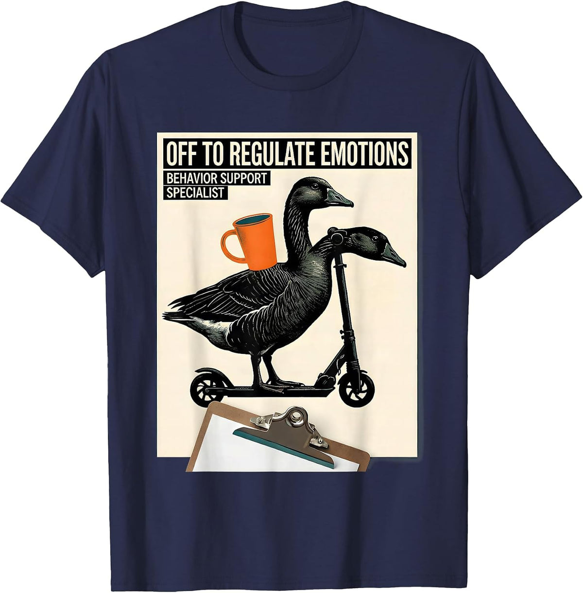 Off to Regulate Emotions — Behavior Support Specialist T-Shirt - Navy Blue