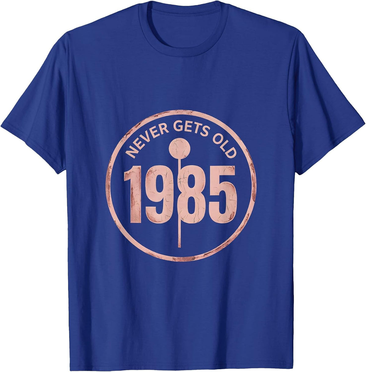 1985 Never Gets Old Vintage Birthday Design T-Shirt - Royal Blue