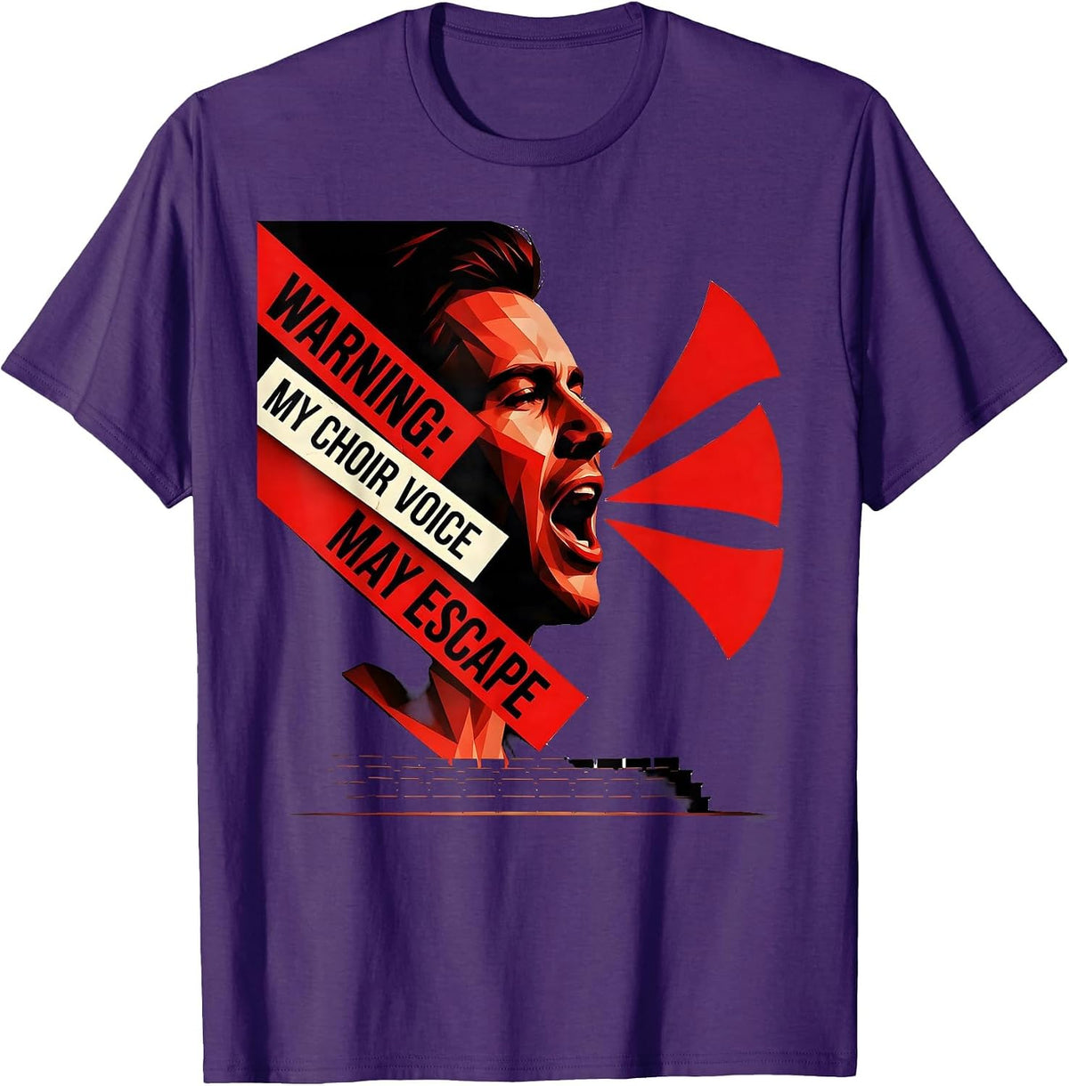 Warning: My Choir Voice May Escape Funny Choir Member Singer T-Shirt - Purple