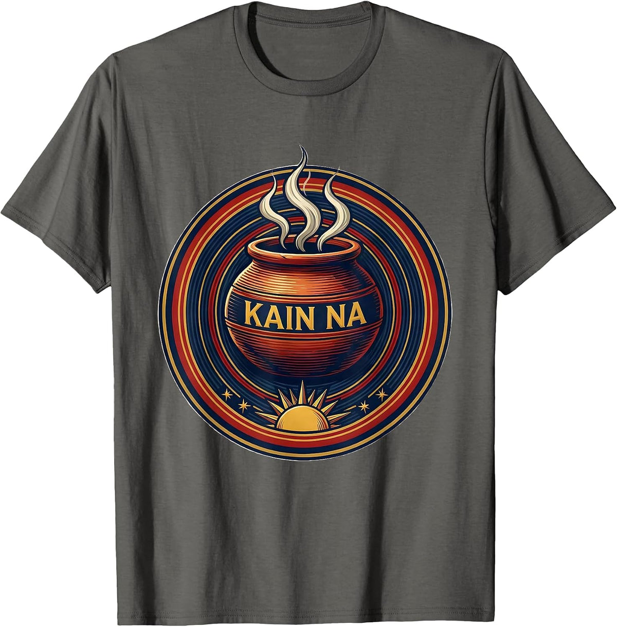Kain Na Filipino Heritage Pride Pinoy Humor T-Shirt - Asphalt Grey