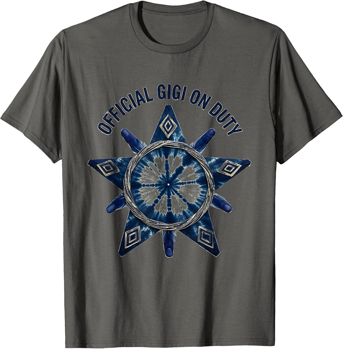 Men's Official Gigi On Duty Grandmother Design T-Shirt - Asphalt Grey