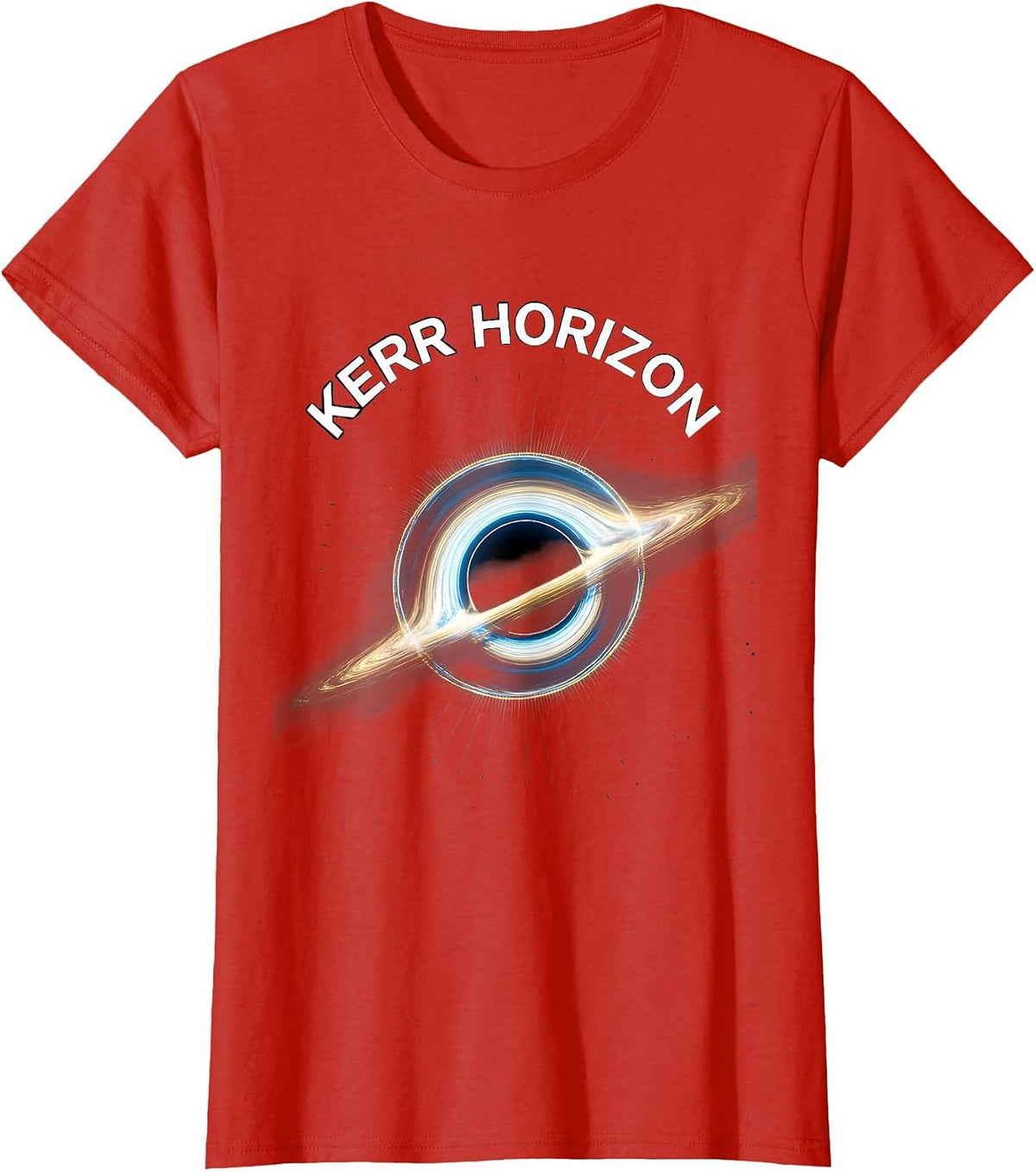 Kerr Horizon Cosmic Black Hole Physics Astrophysicist T-Shirt - Red